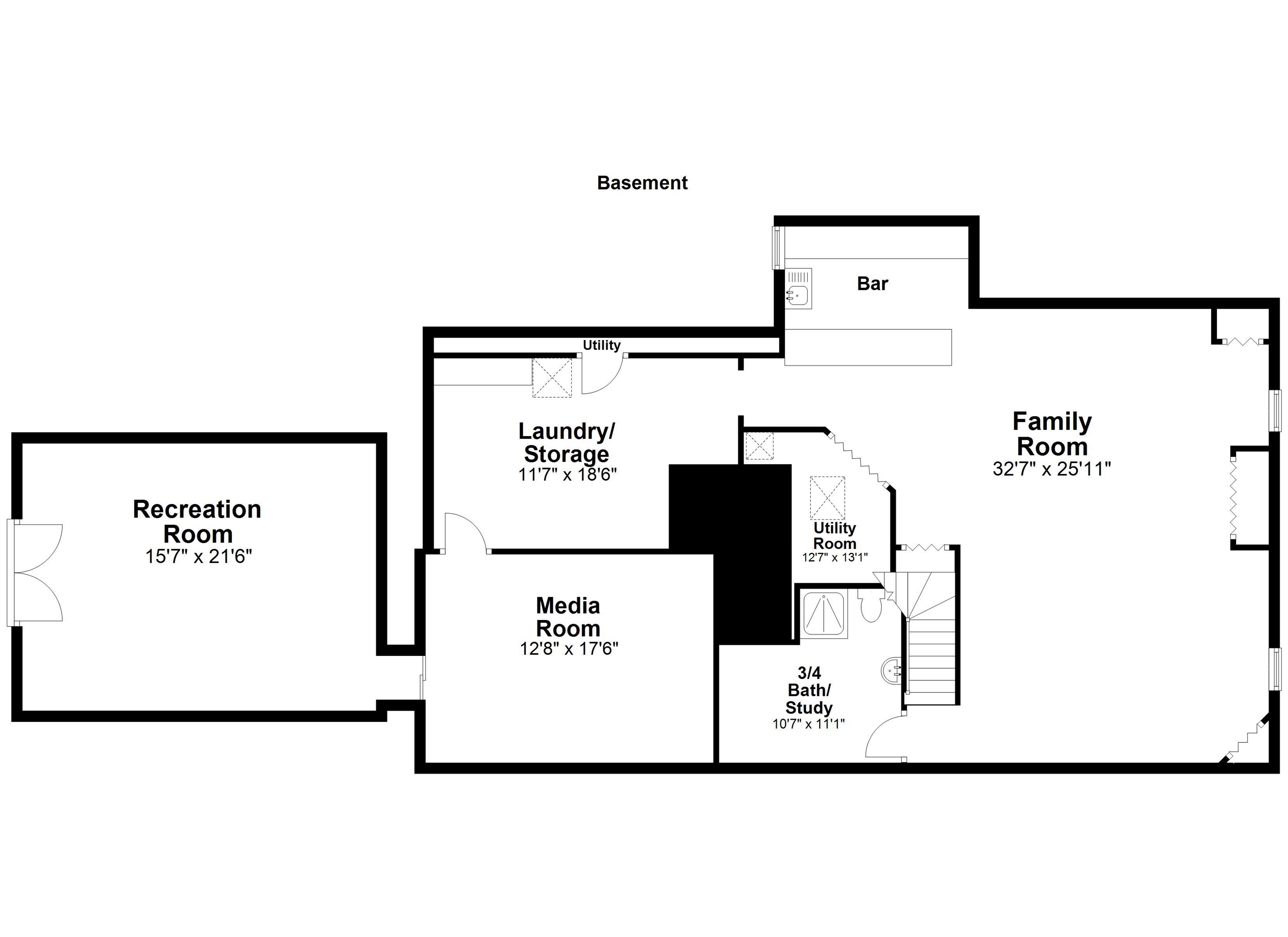 Lower level floorplan