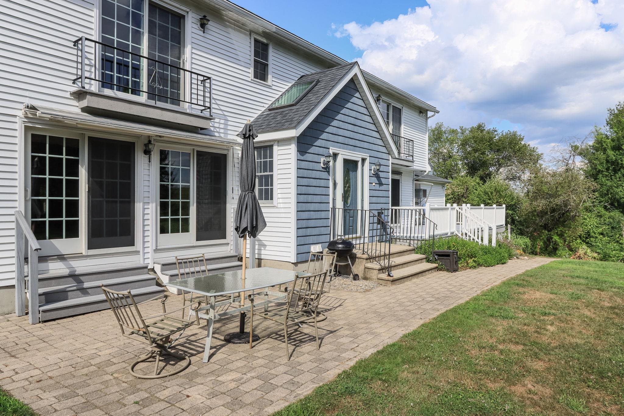 Patio and deck on South side