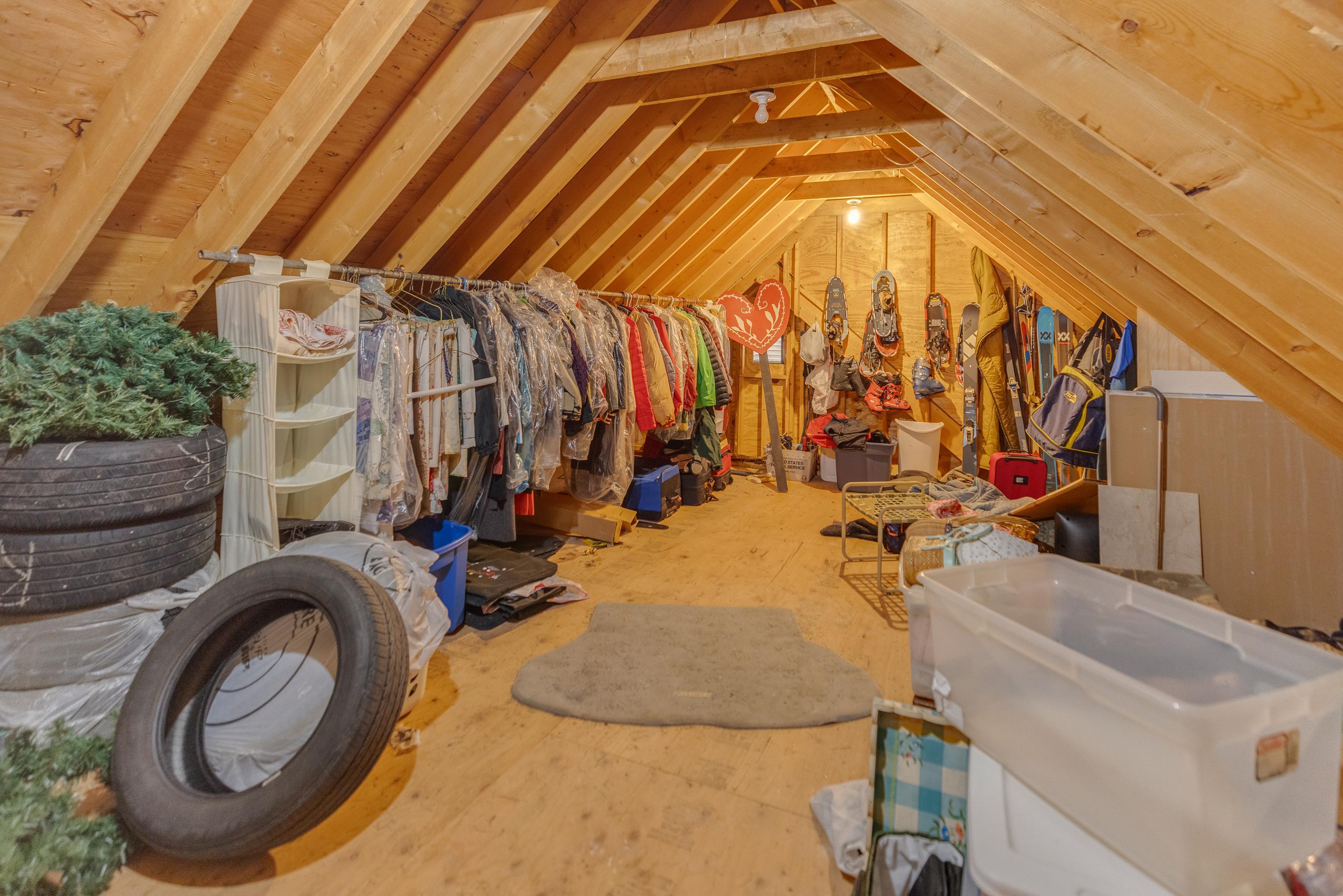HUGE storage over garage