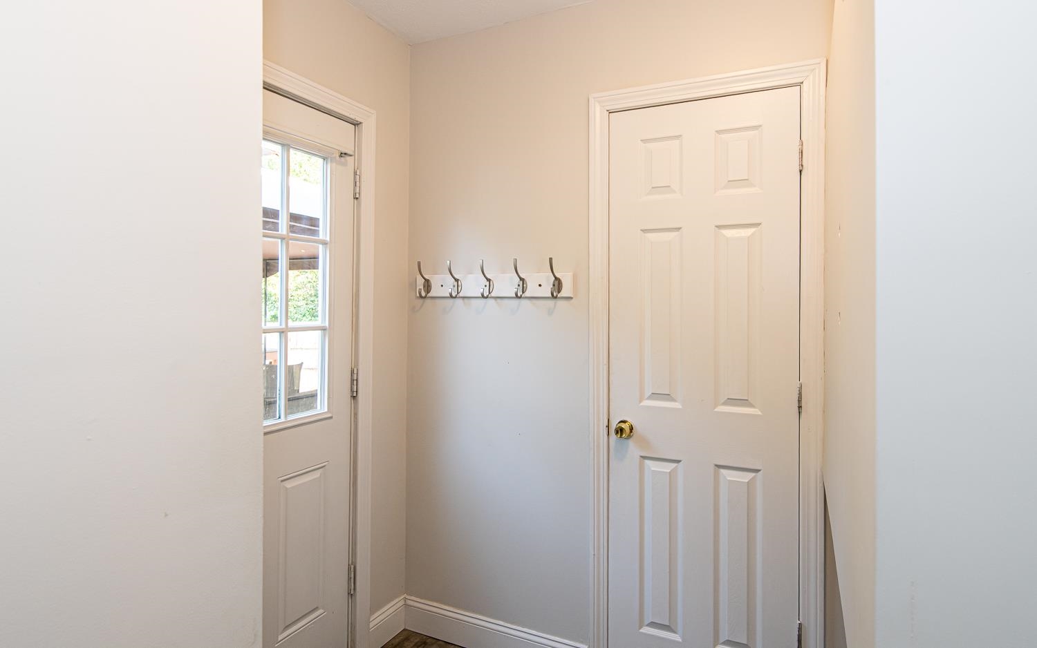 small mud room/pantry off kitchen
