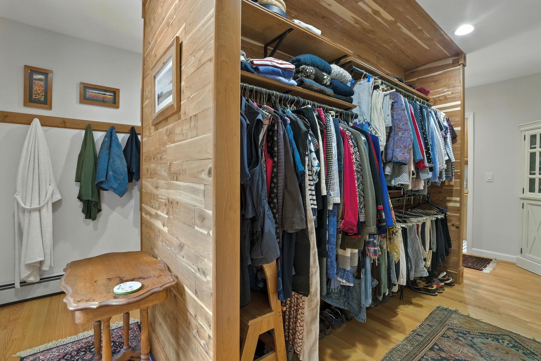 Walk-in Cedar Closet in Primary Suite