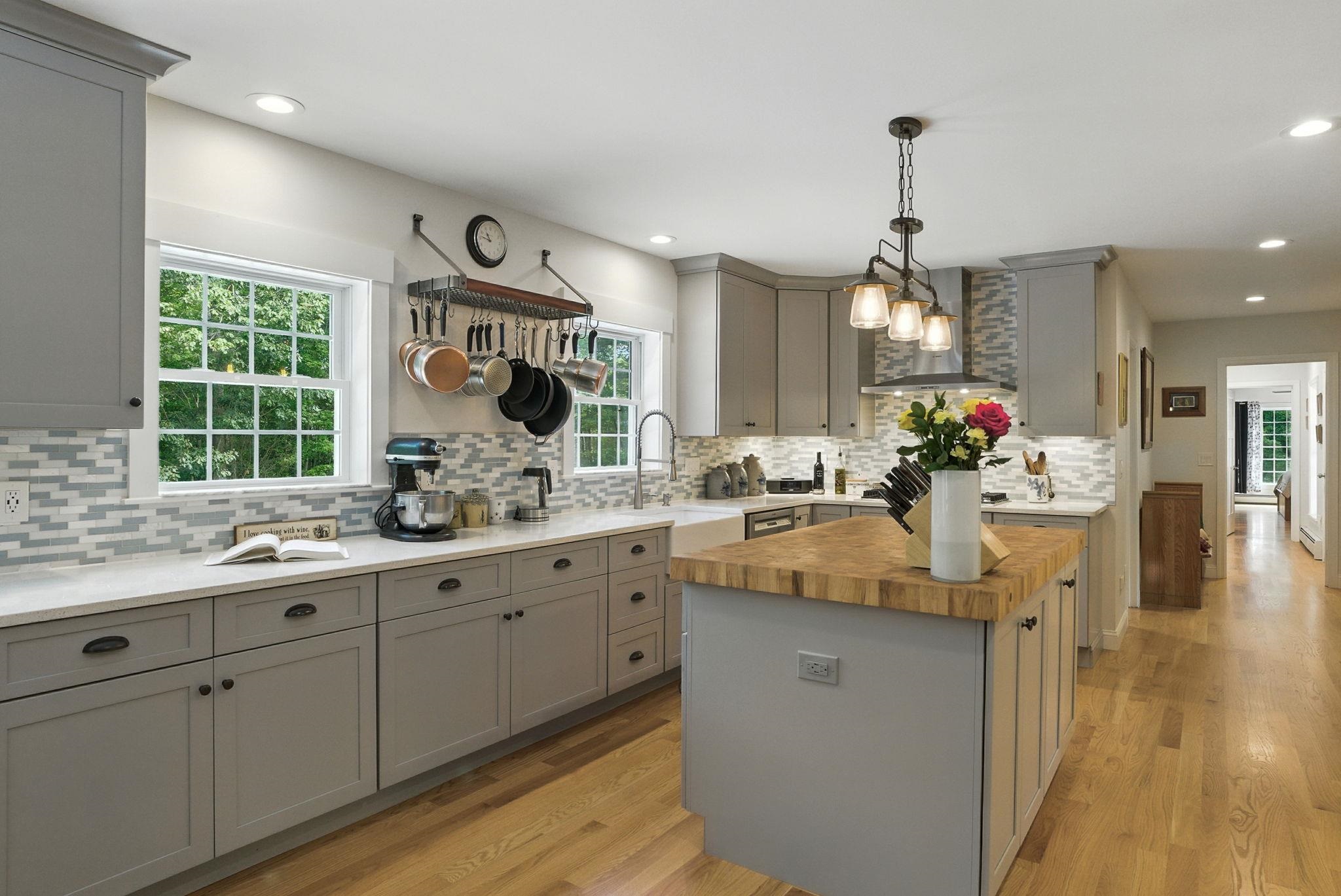 Butcher Block Surface on Island