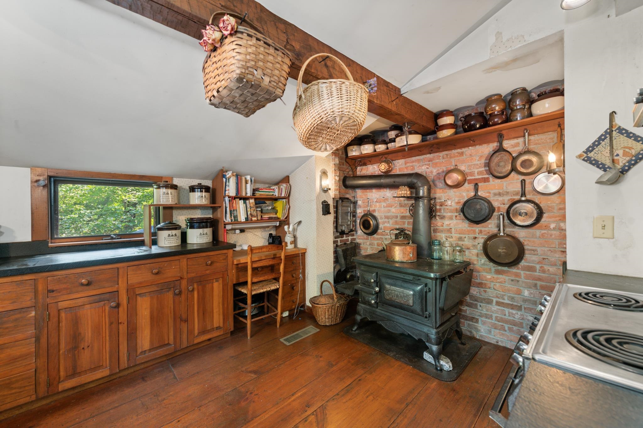 There is even a desk off the kitchen to write down all your recipes