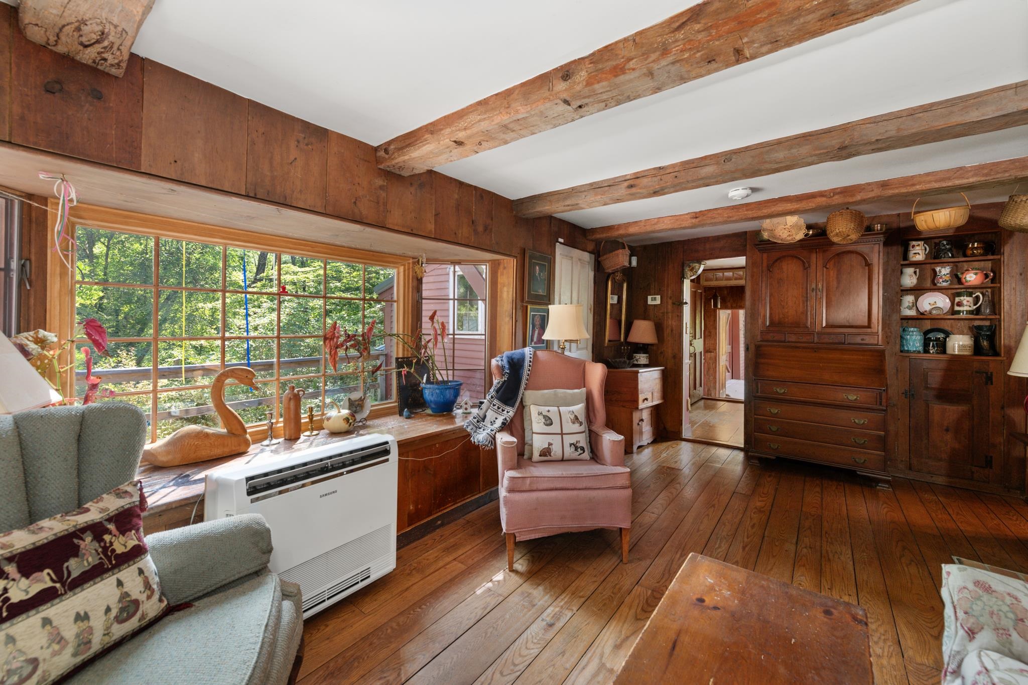 Large bay window brings tons of natural light into the living room