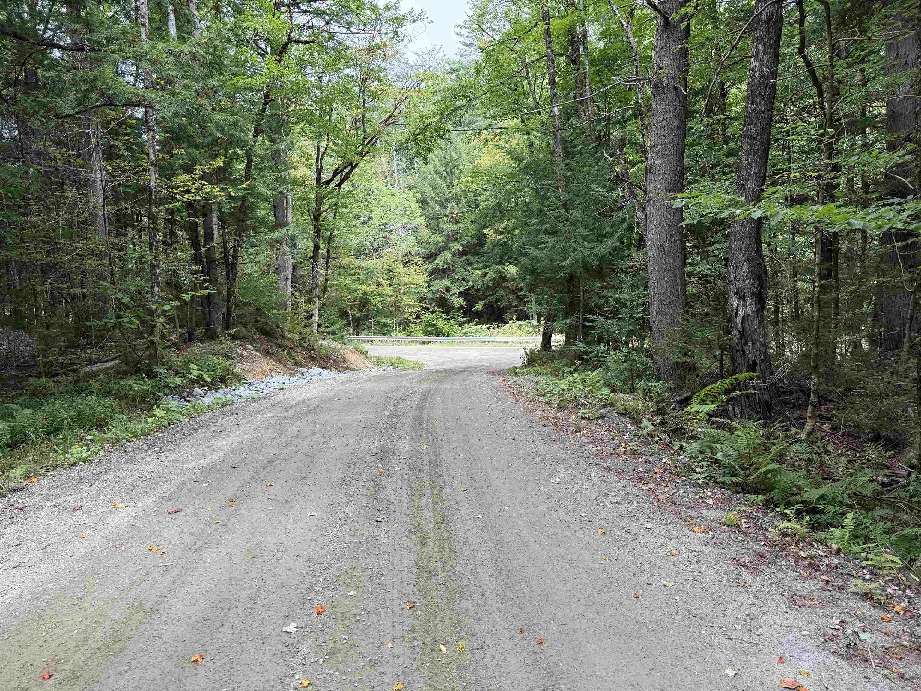 Looking down the road from the second building site