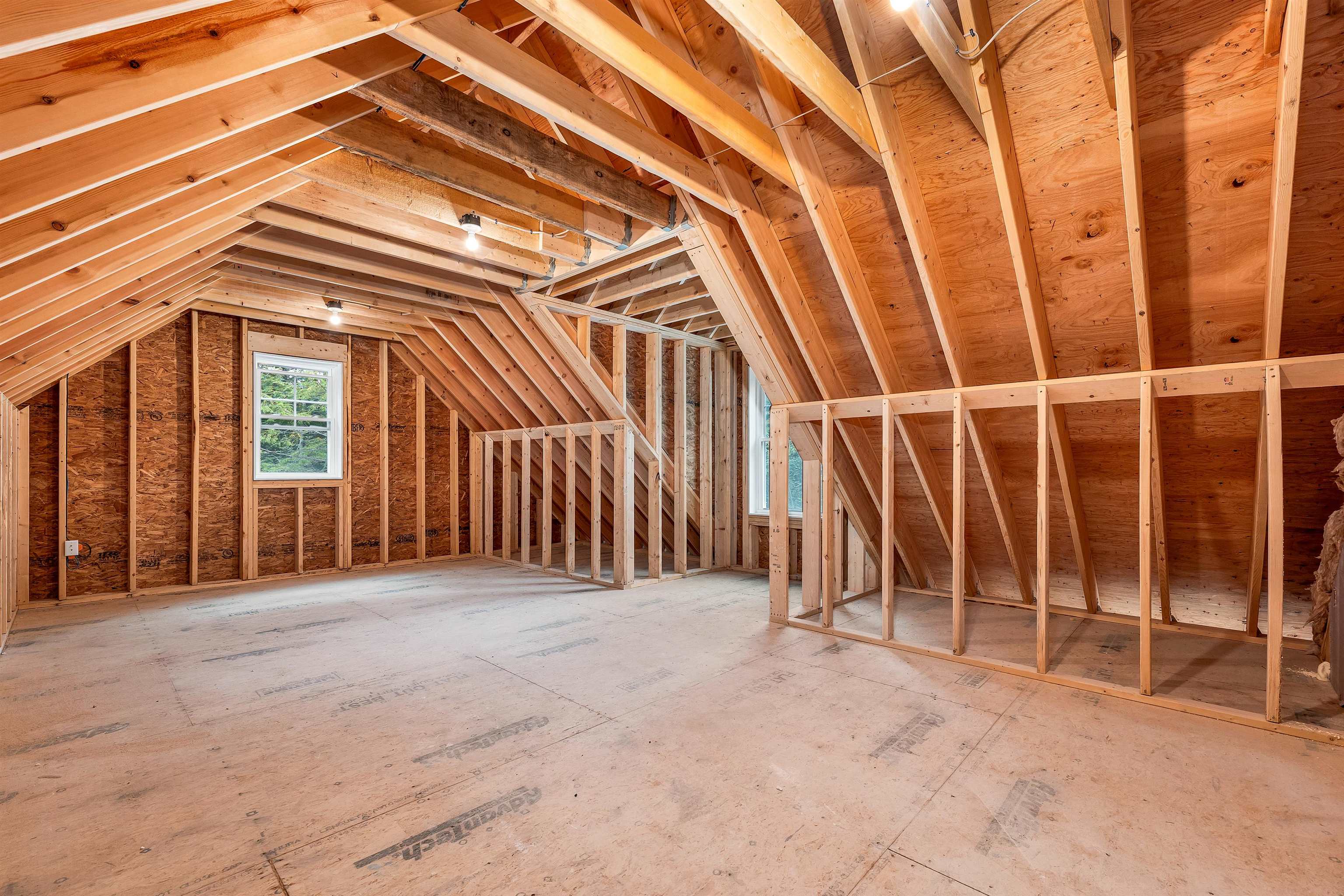 2nd floor unfinished above garage