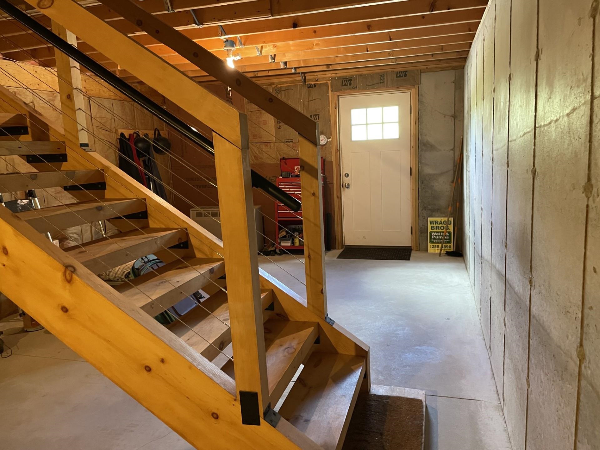 Basement Entrance, Stairs to First Floor