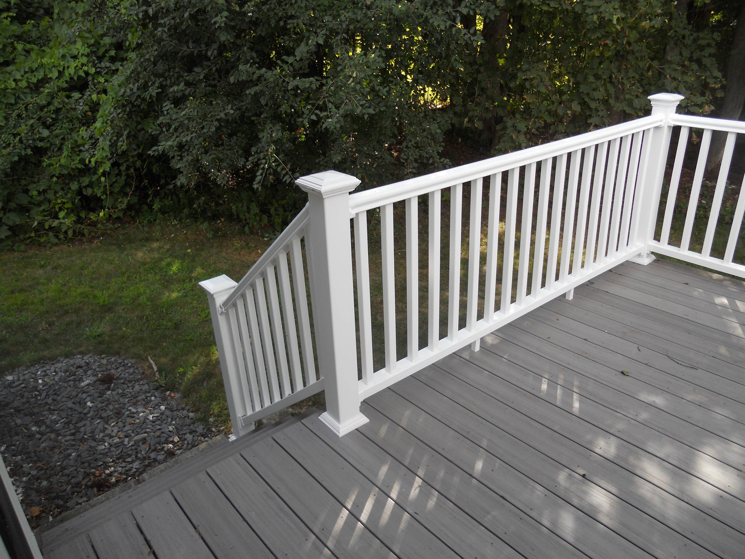 Vinyl Rails and Trex Decking