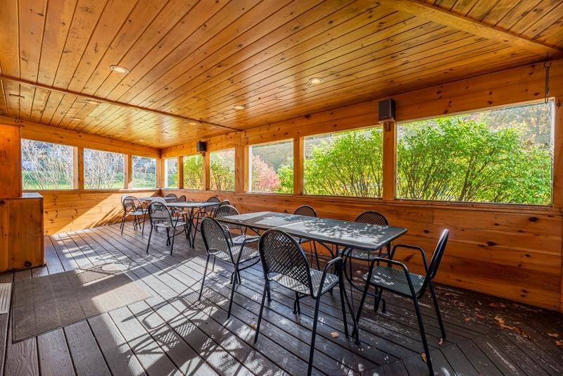 Screen In Porch Eating Area