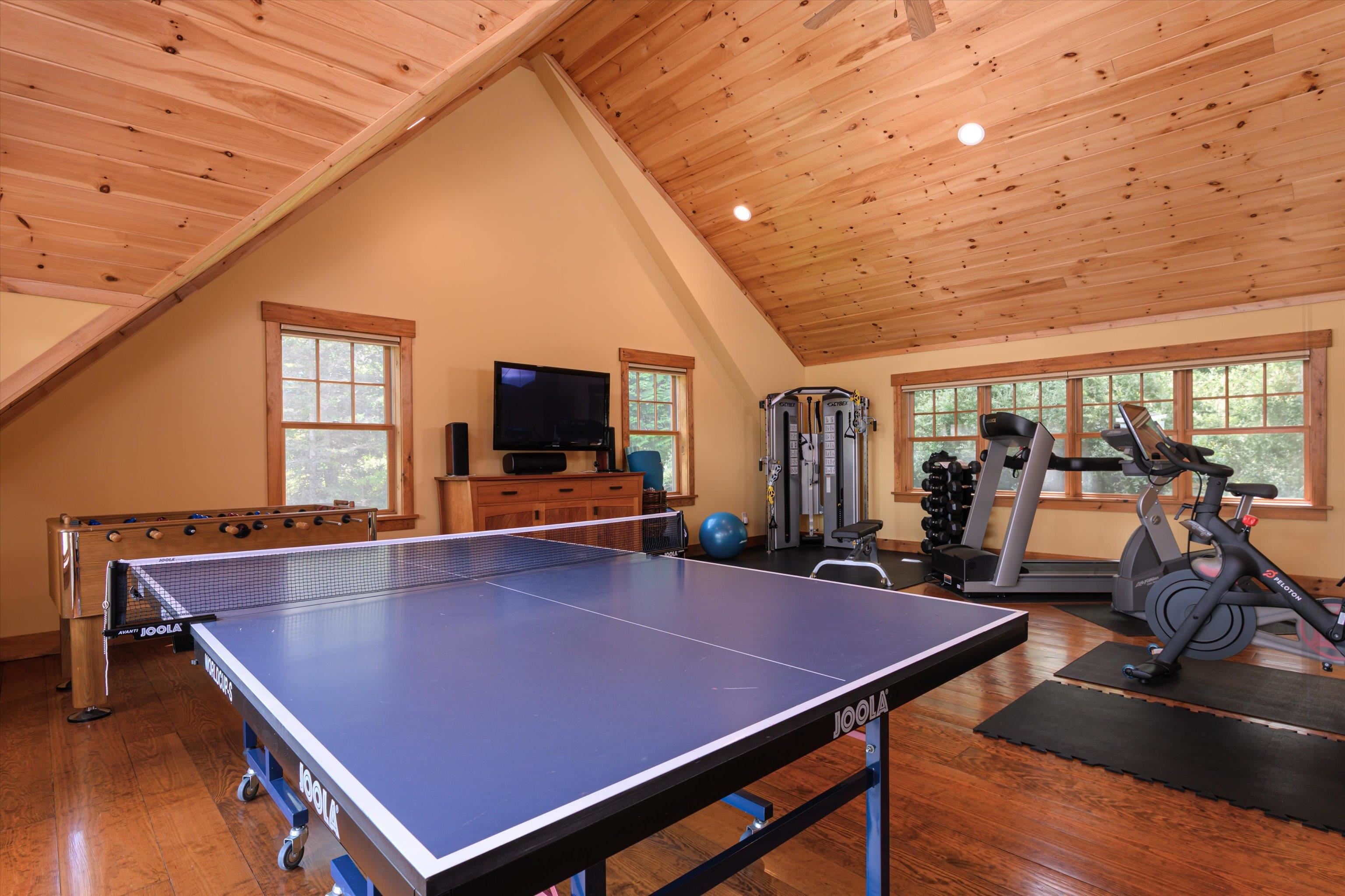 Gym Over Garage, with Rec Area
