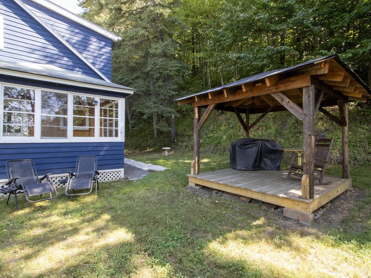 Gazebo with historic lumber
