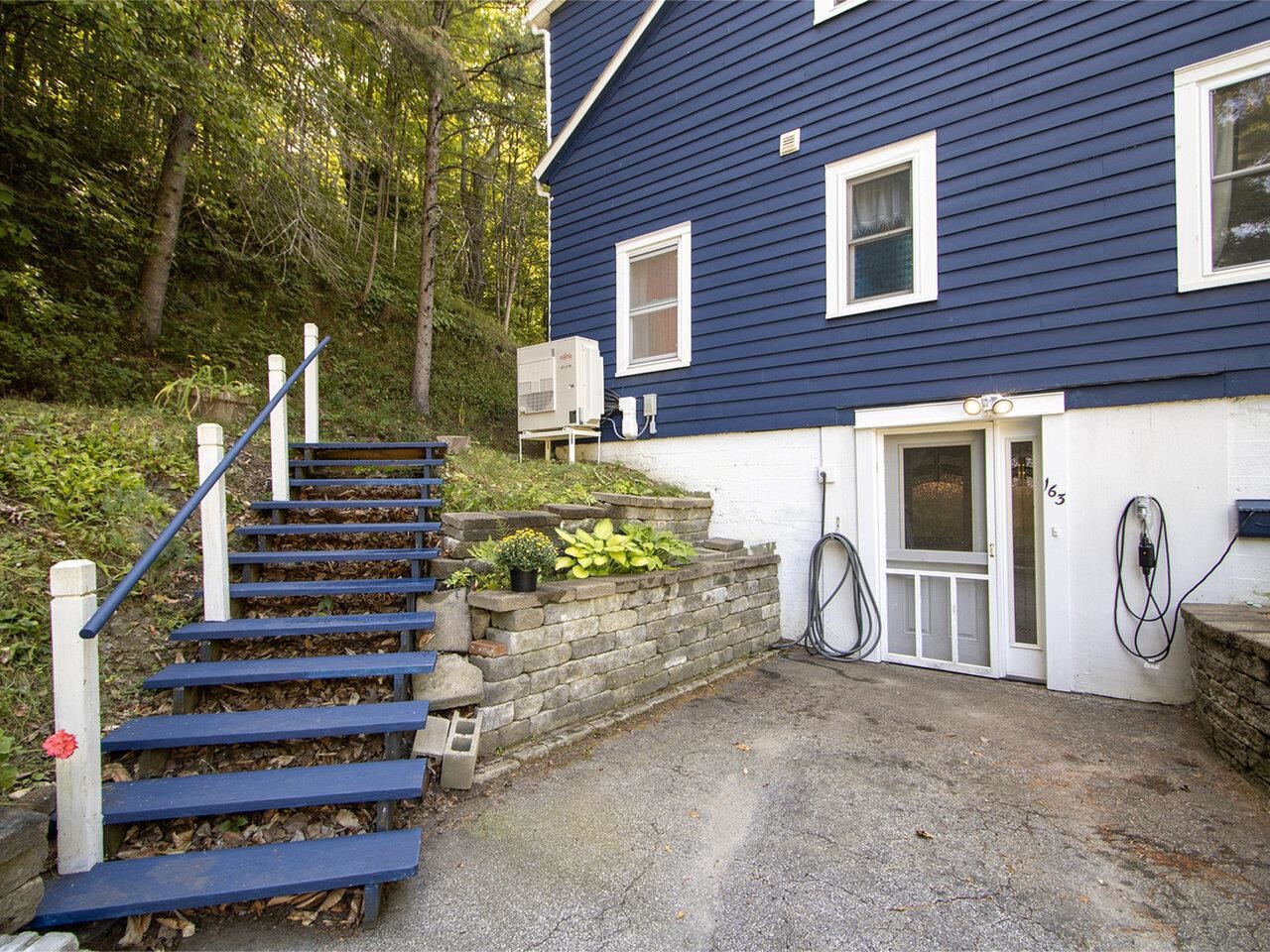 Stairs to back kitchen door