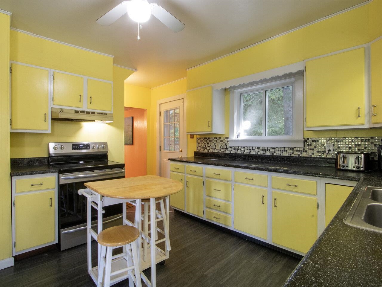 Lots of cabinets and counters