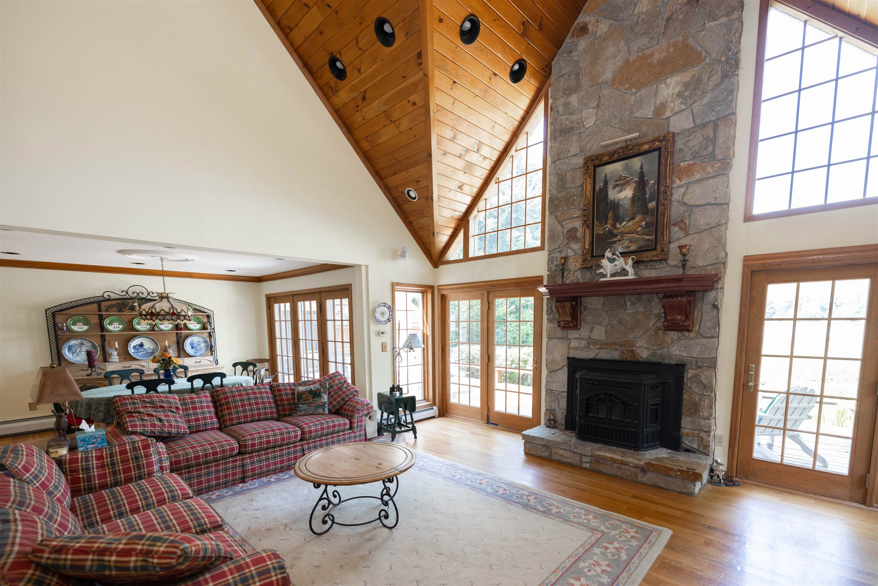Fieldstone Woodburning Fireplace