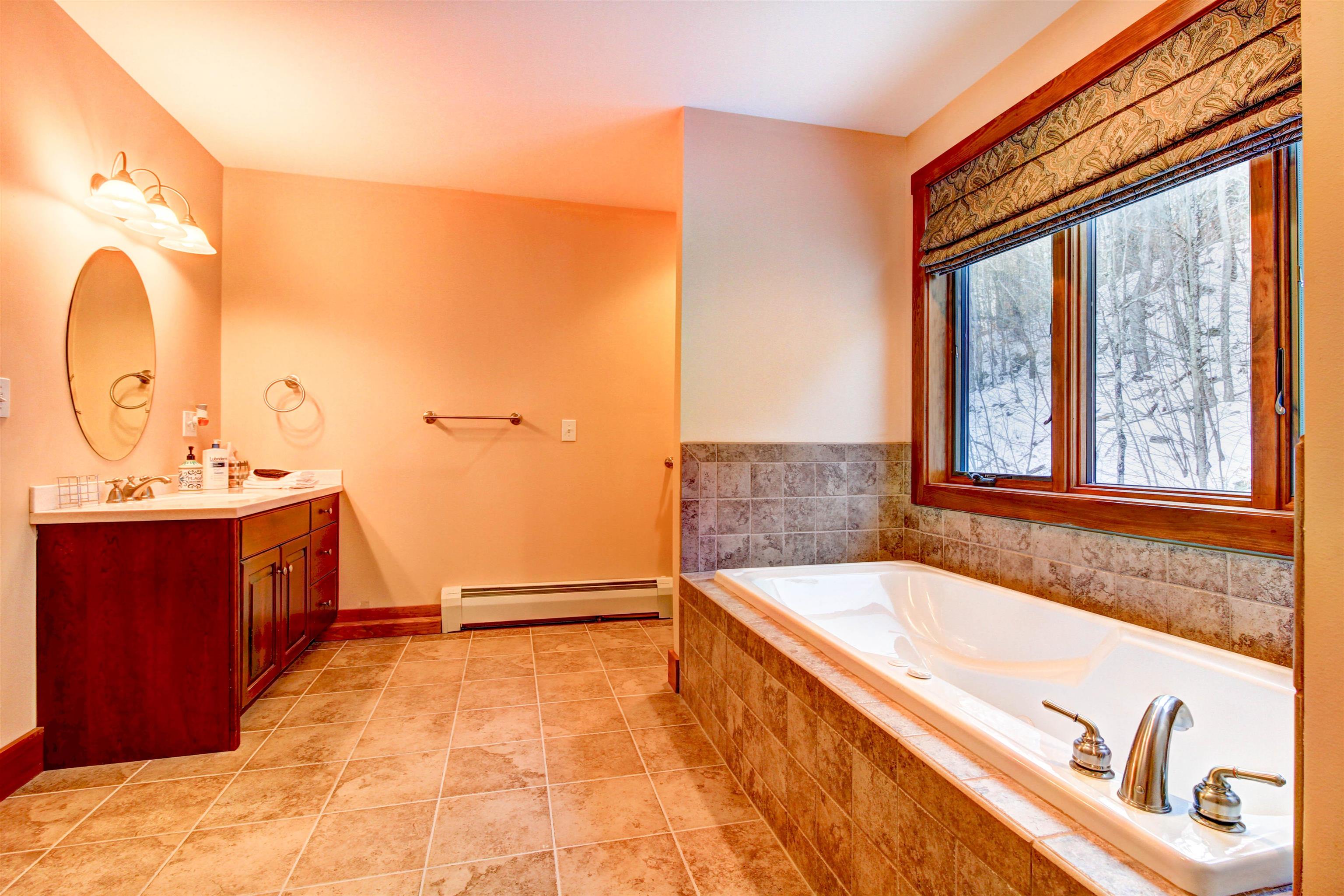 Spacious bathroom