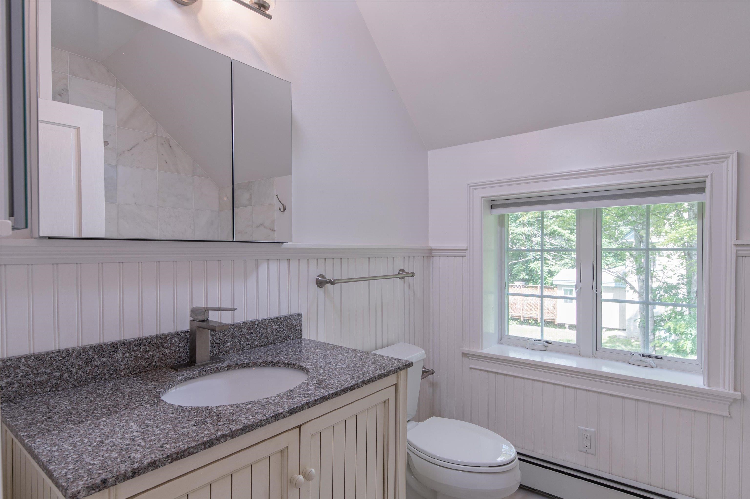 Primary bath, adjacent to the primary bedroom and study