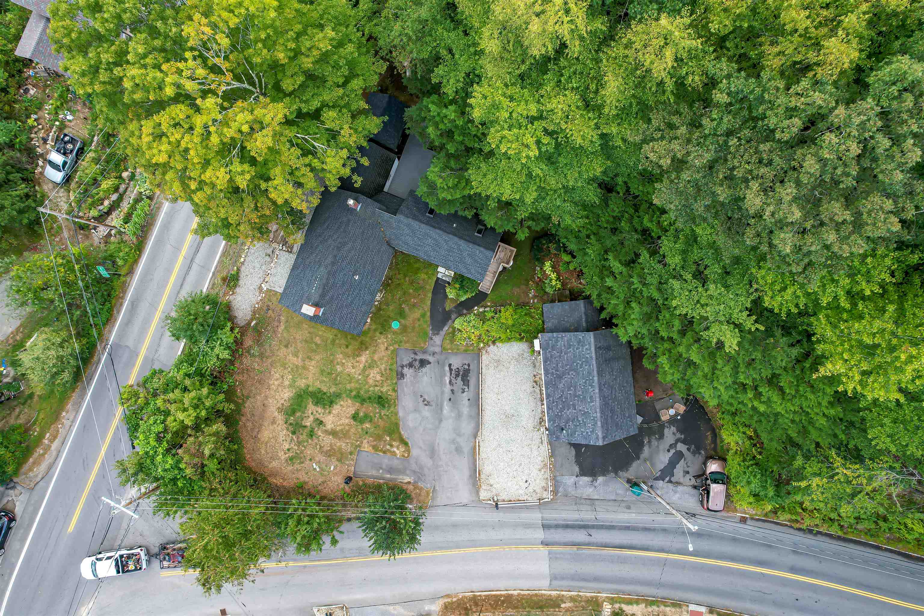 Tucked in on a 1 acre corner lot