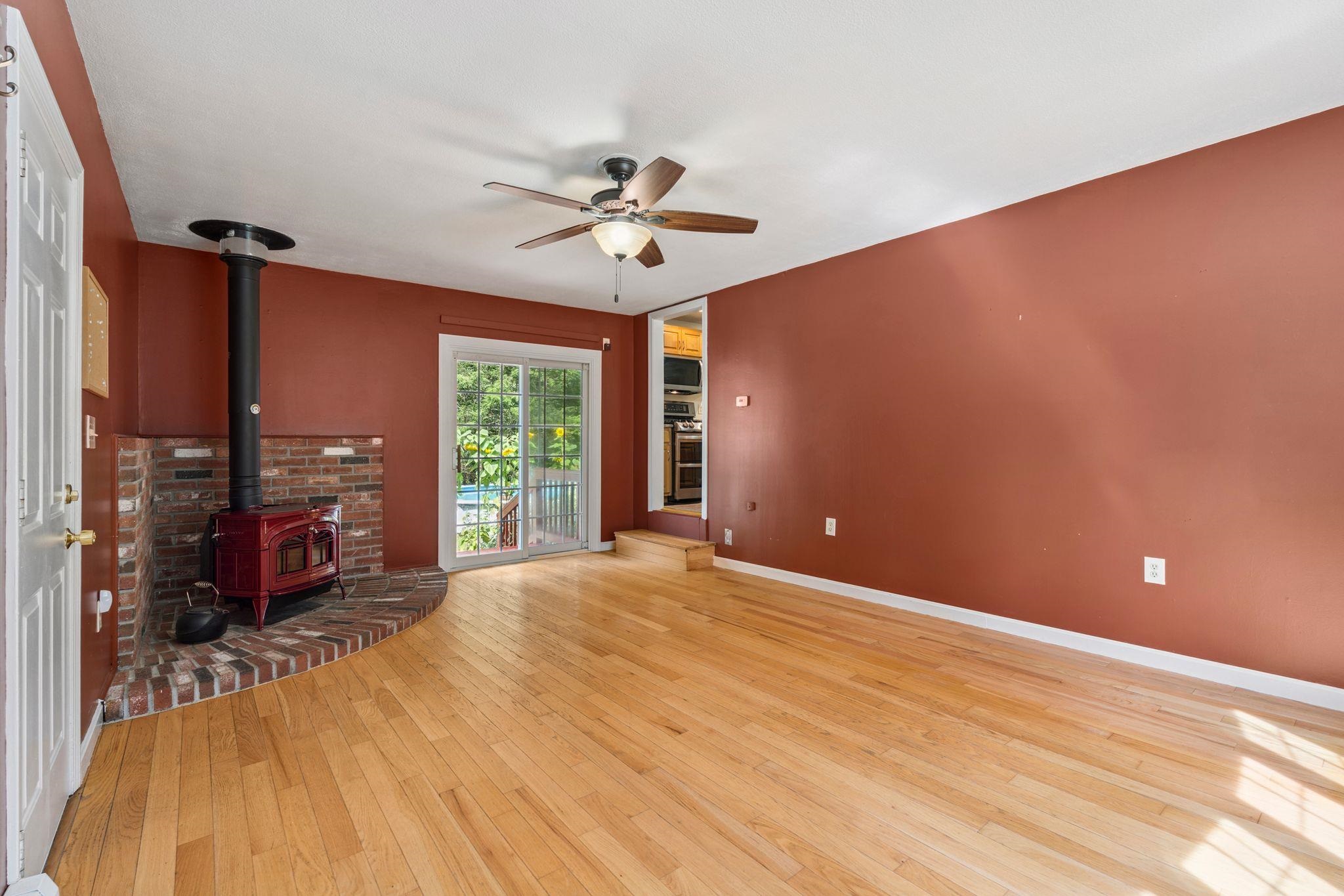 Living Room w/ wood stove!