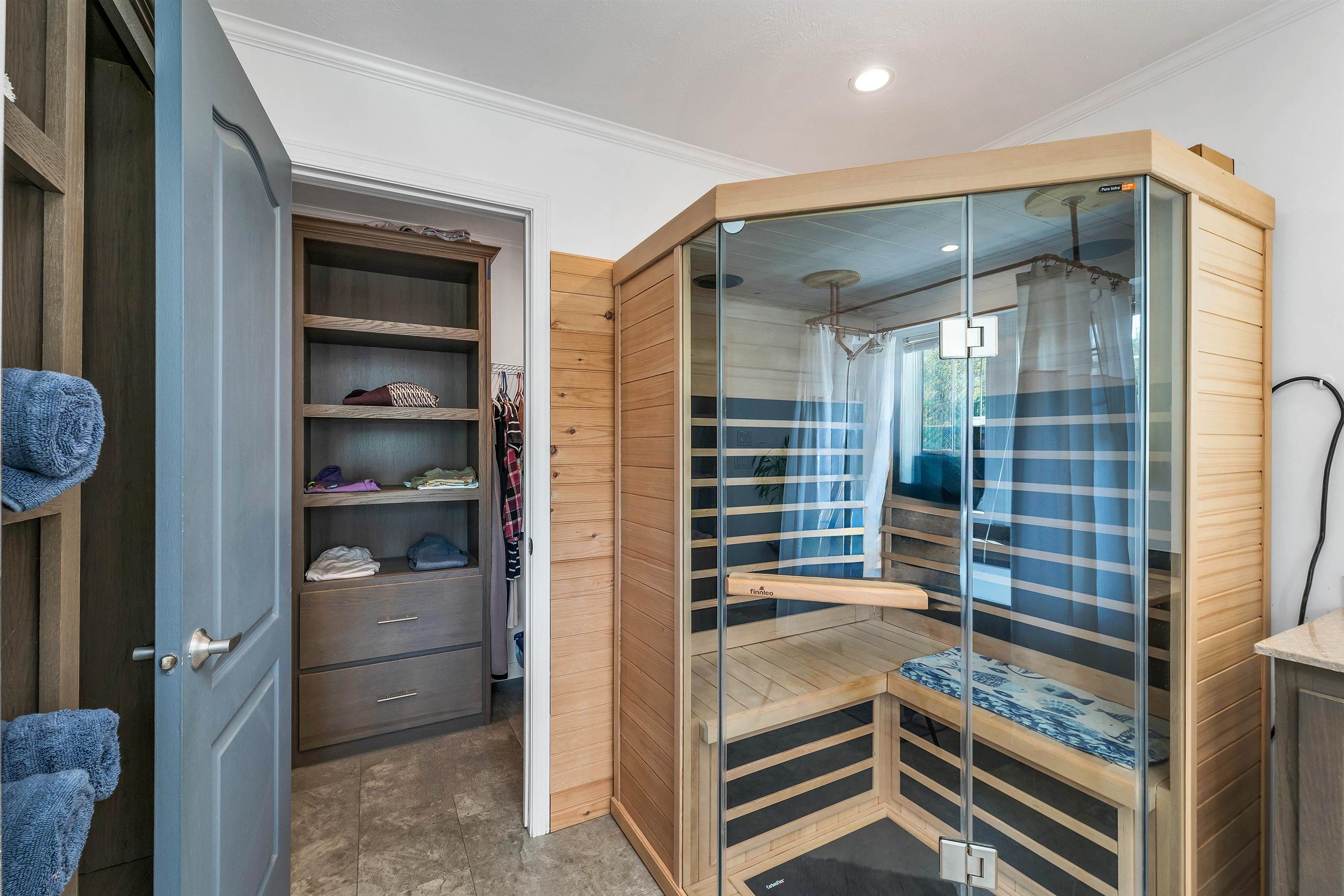 Infared Sauna in Primary Bath