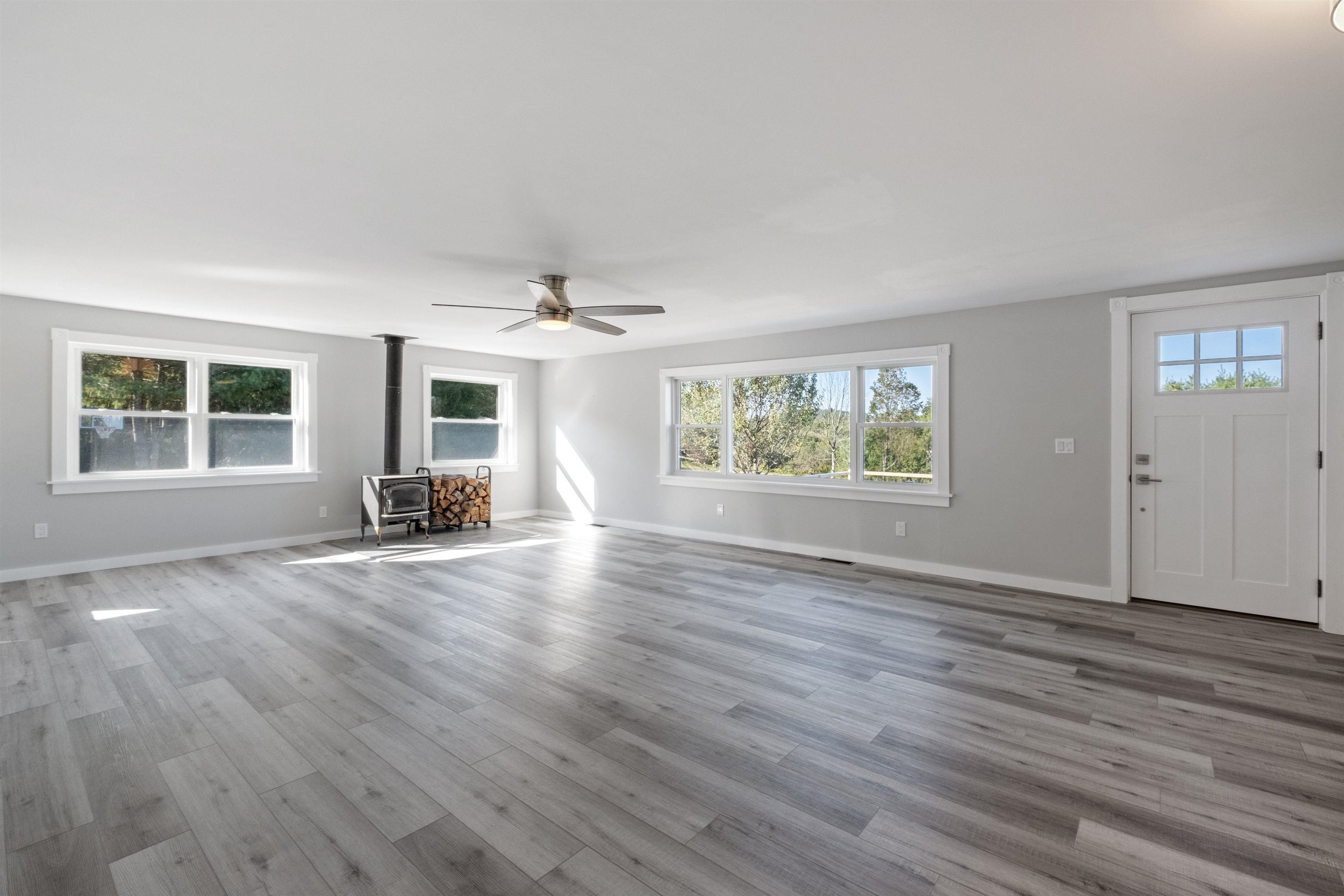 Living Room with Wood Stove