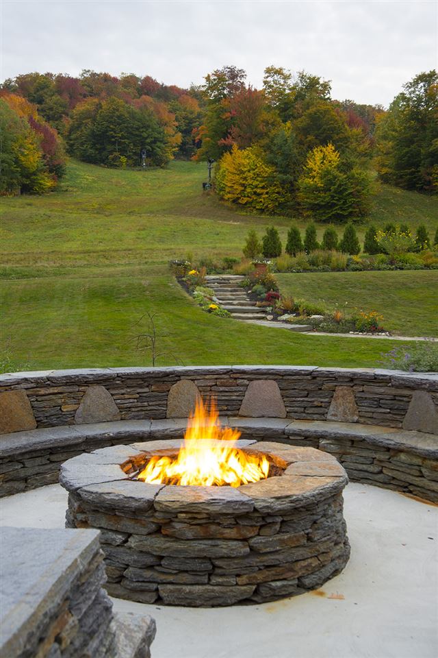 Firepit with a mountain view