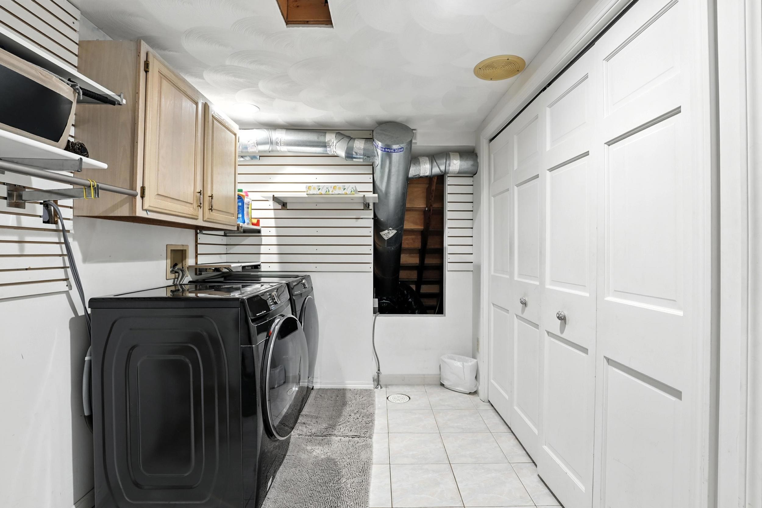 first floor laundry, pantry area