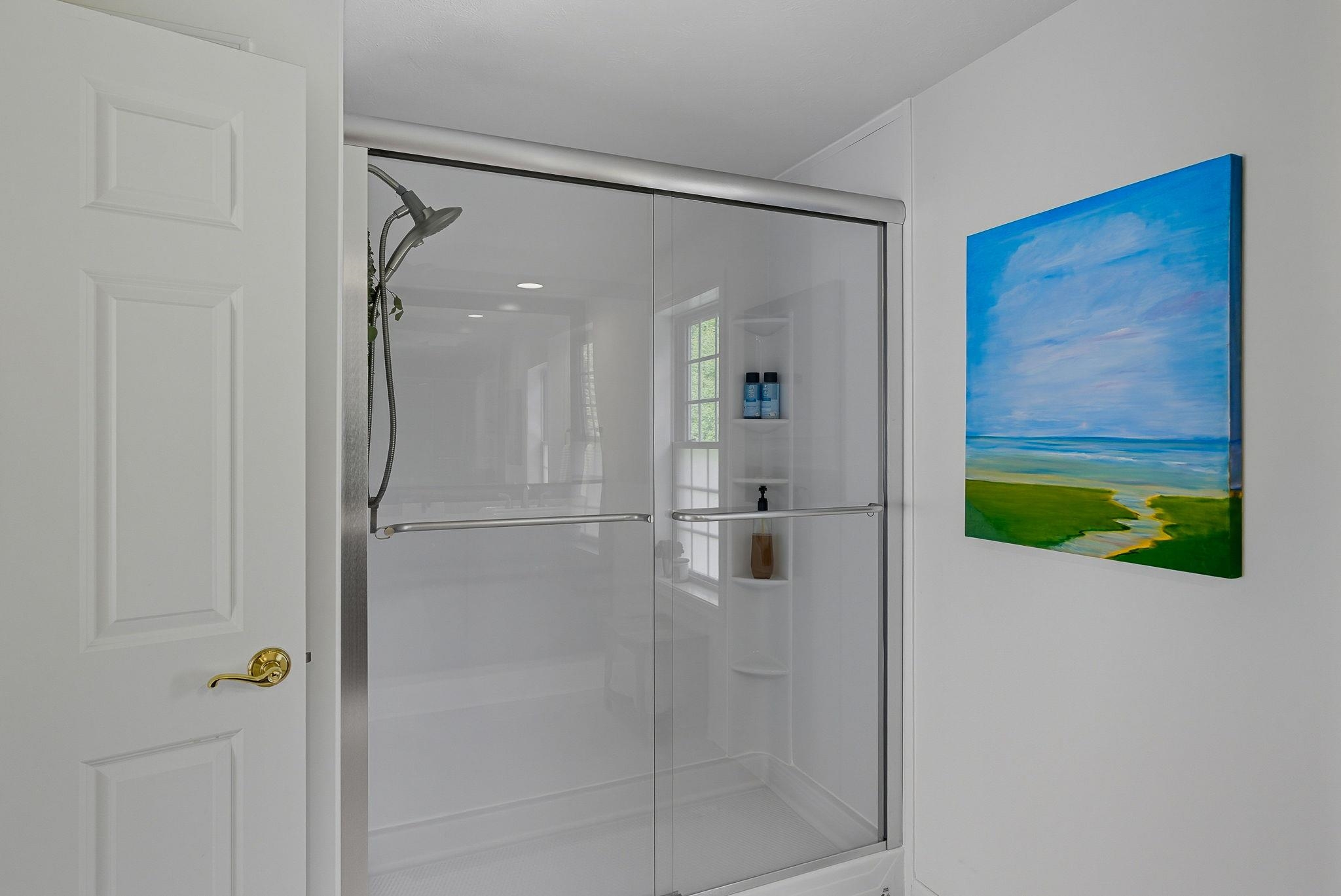 Glass Shower Door in Primary 3/4 Bath