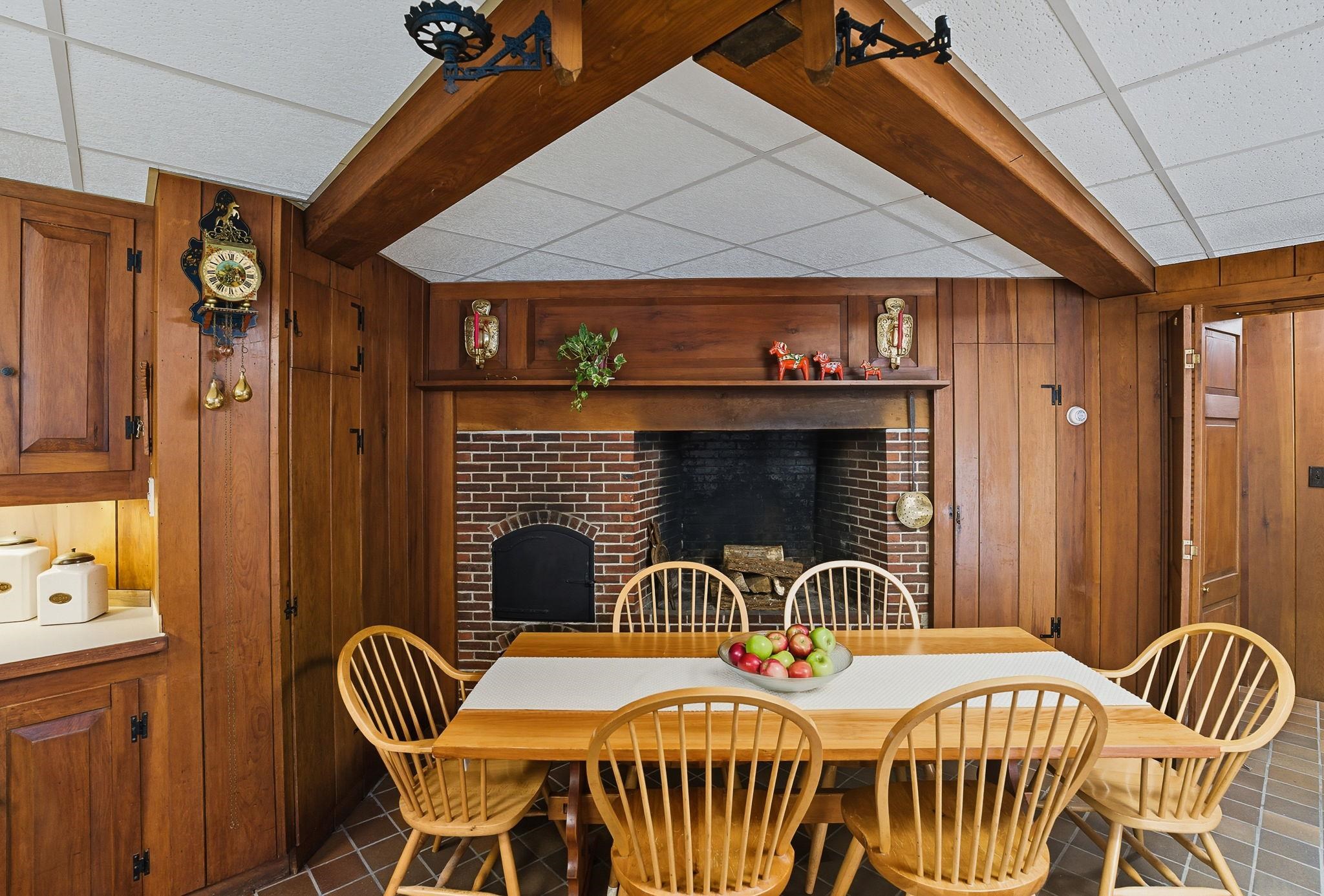 Breakfast Room in Front of Fireplace