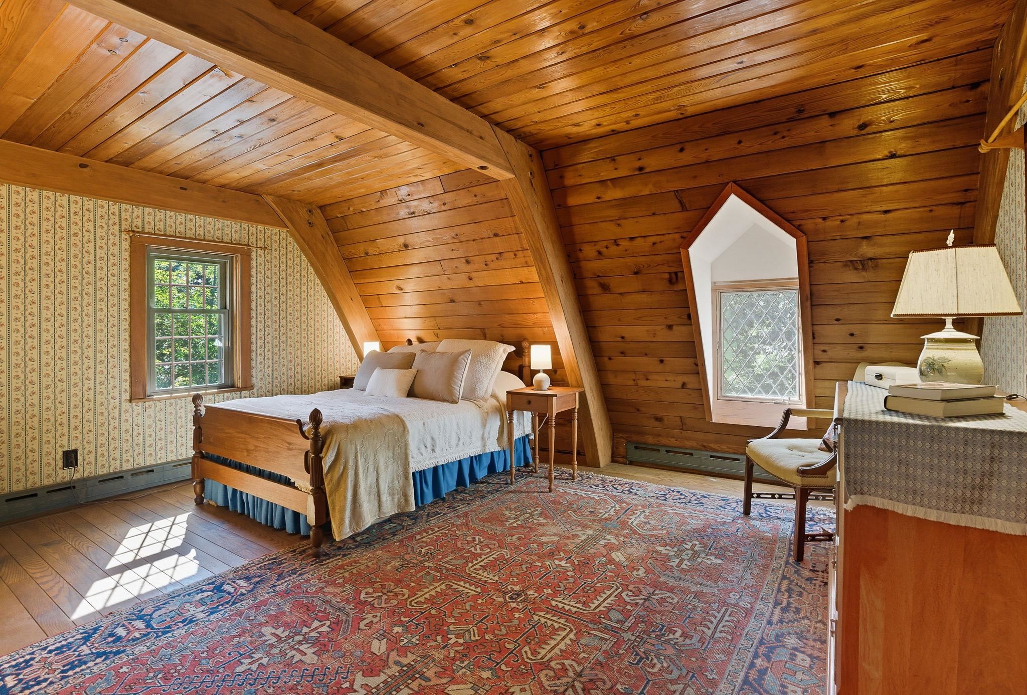 Wood Ceiling & Beams in 2nd Floor Bedrooms