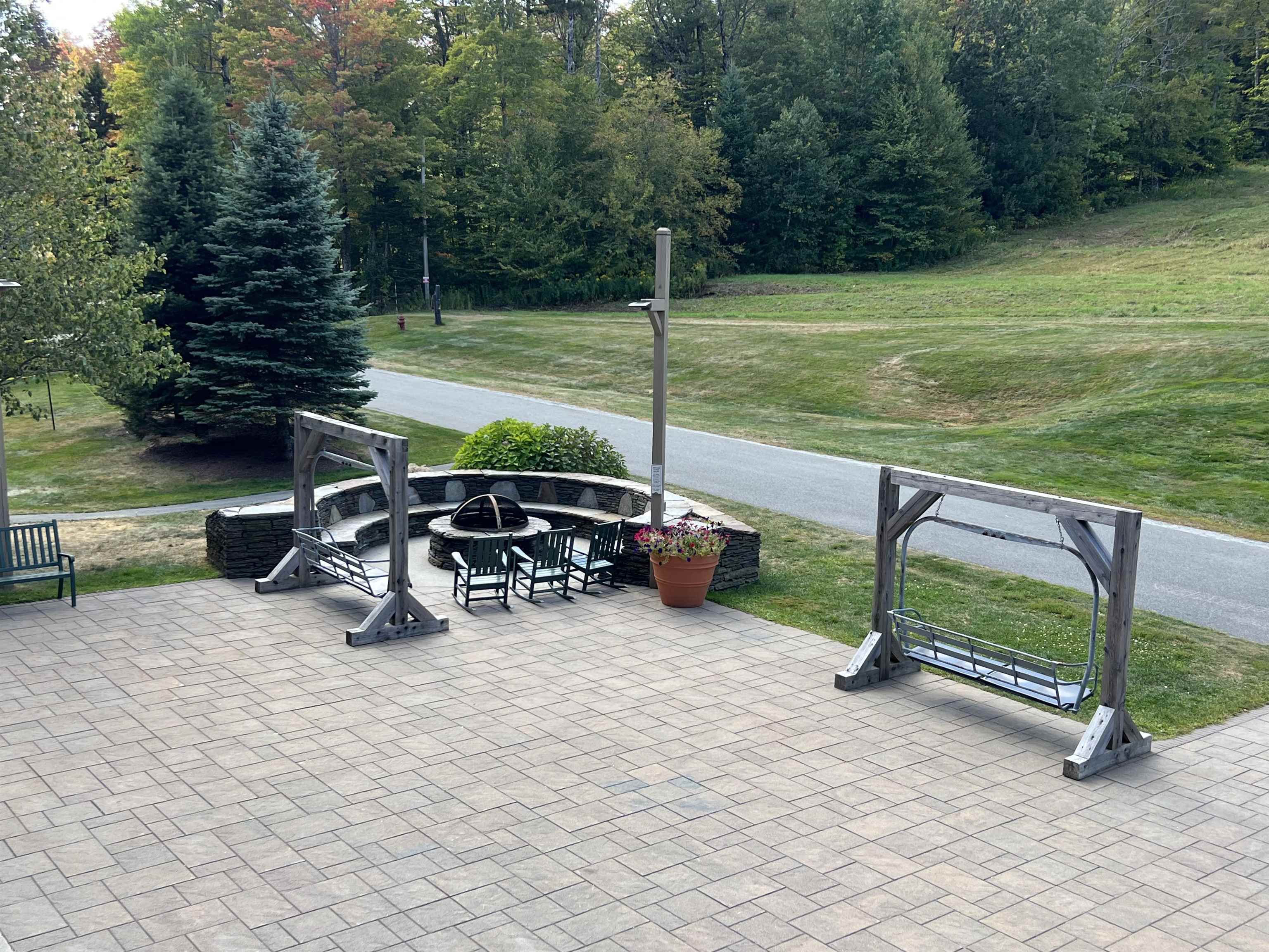 View of firepit from owner