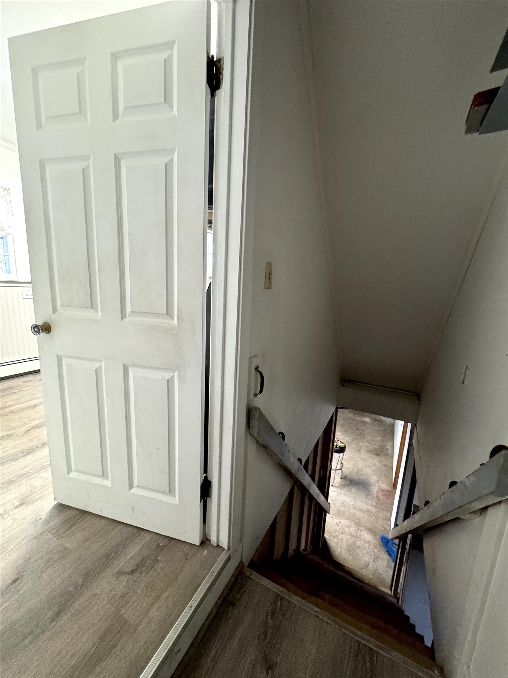 Basement access is through the kitchen and garage