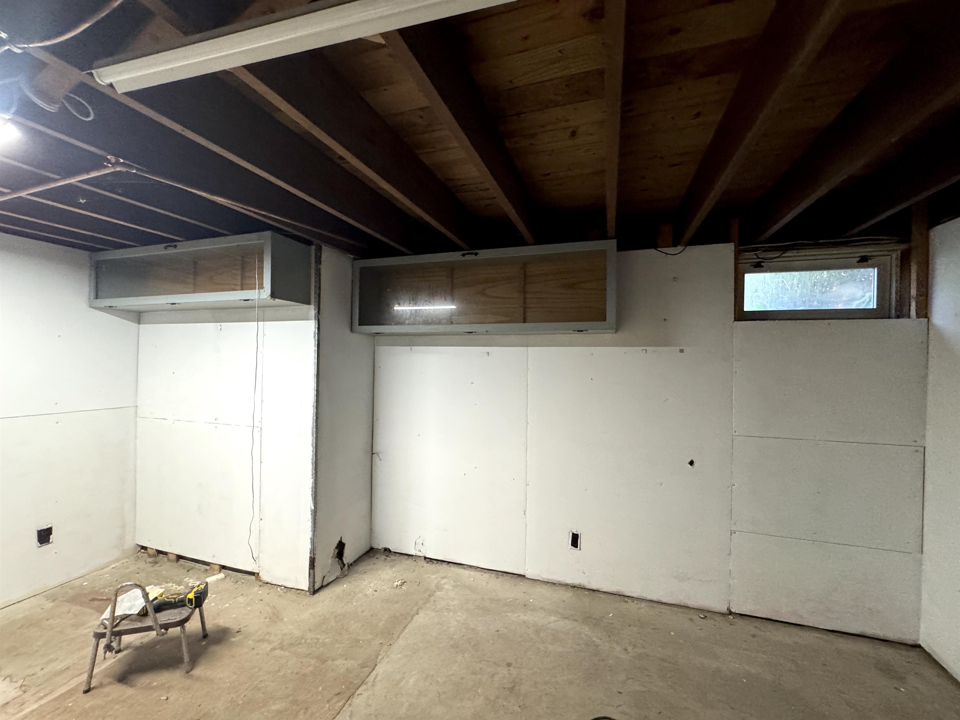 Partially finished basement is ready for your imagination
