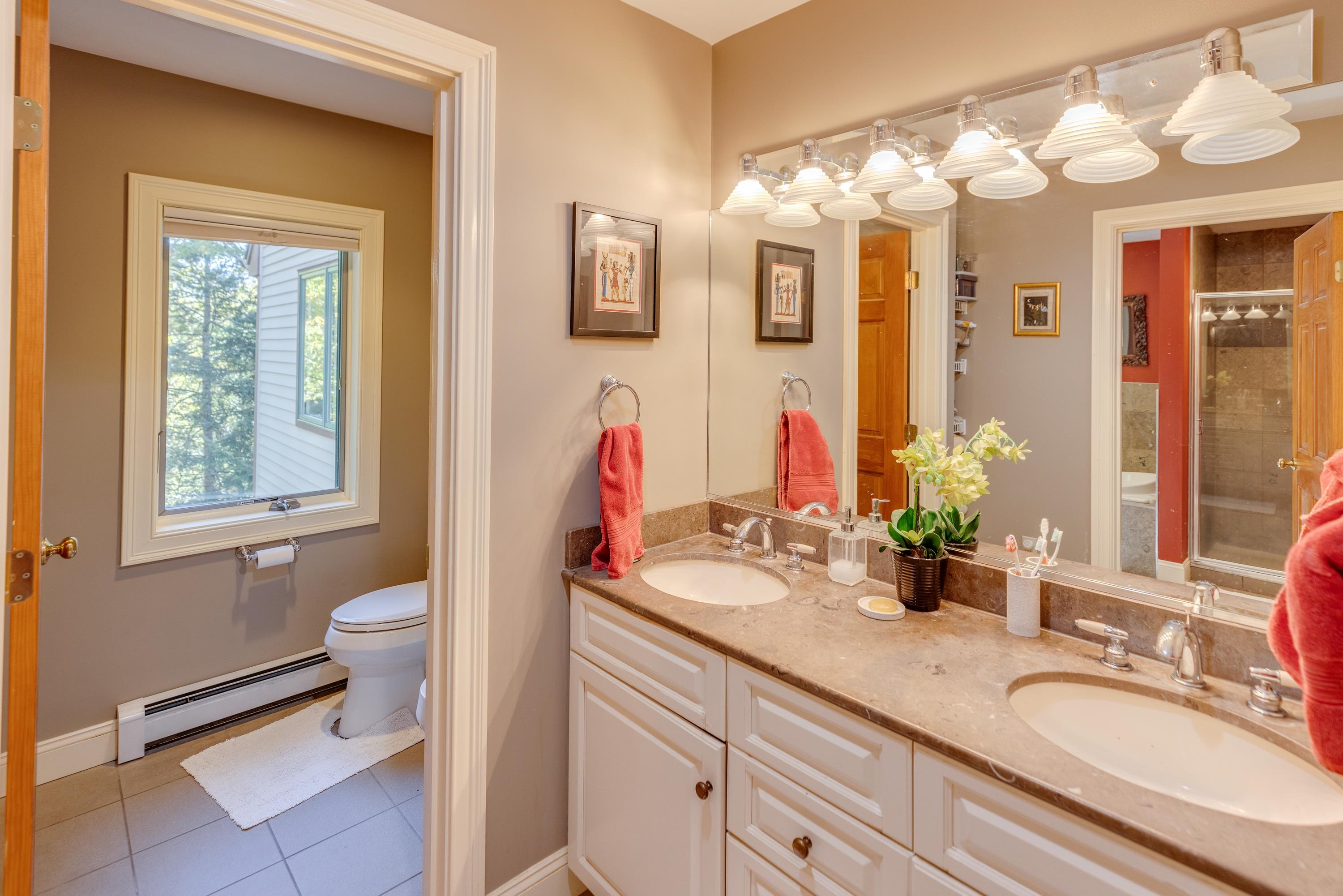 Double sink granite vanity