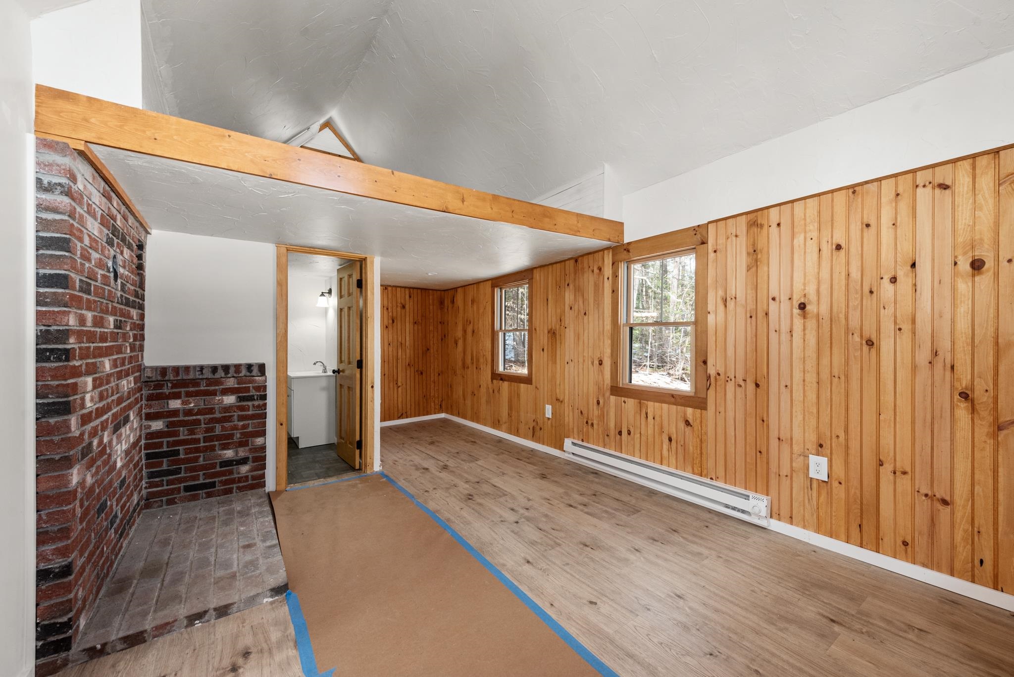 Even has a spot for a wood stove!