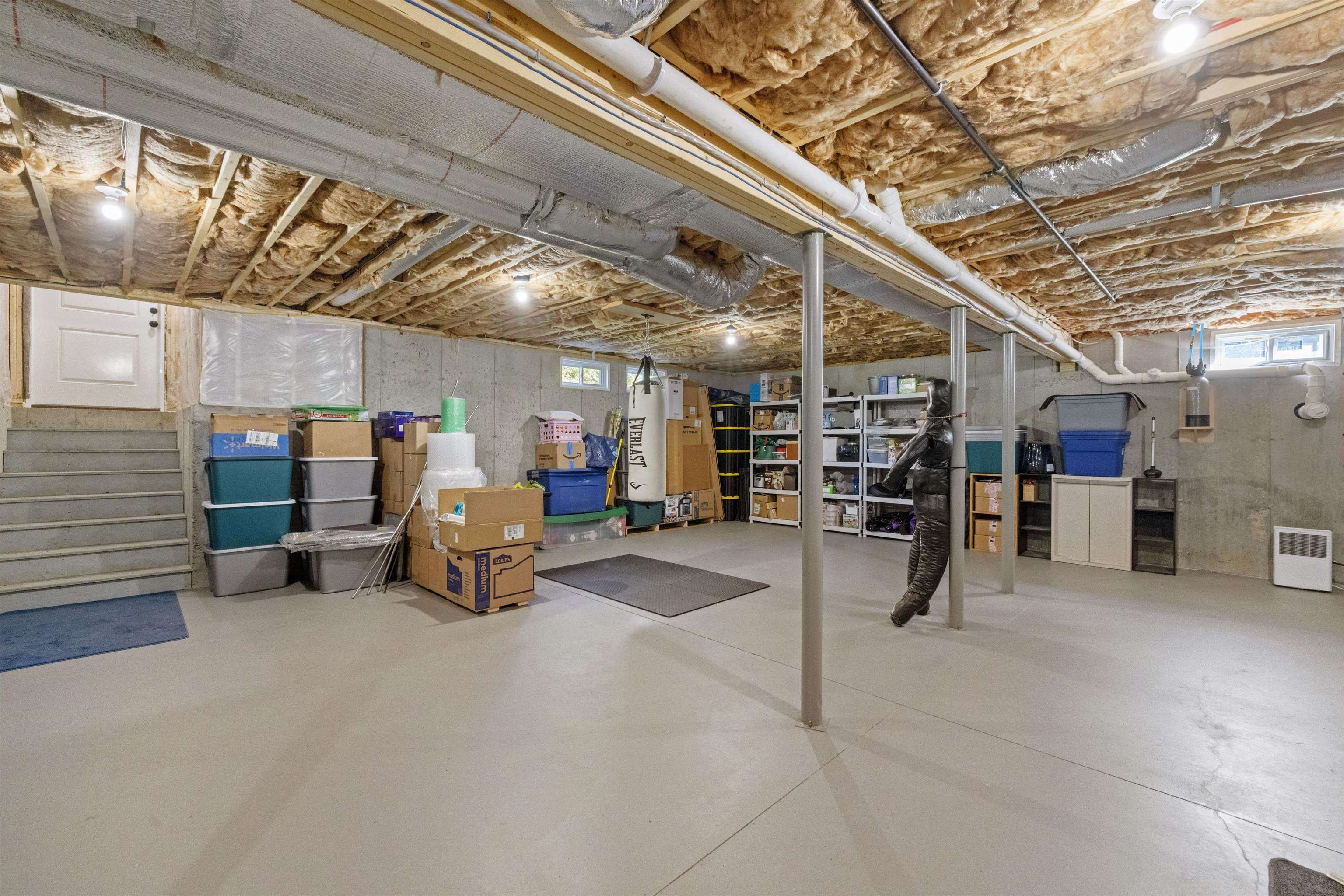 Clean and neat unfinished basement space