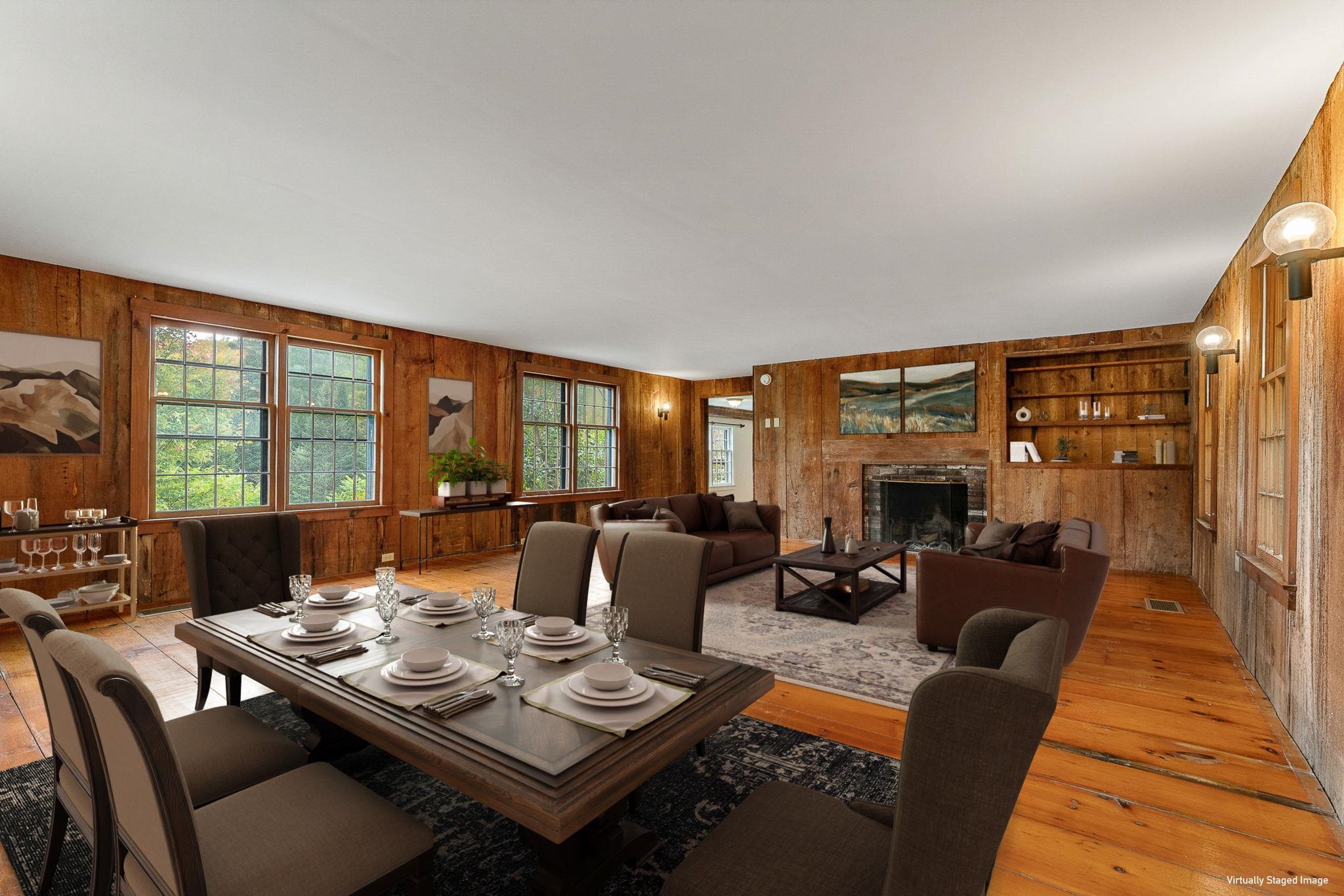 Virtually staged great room