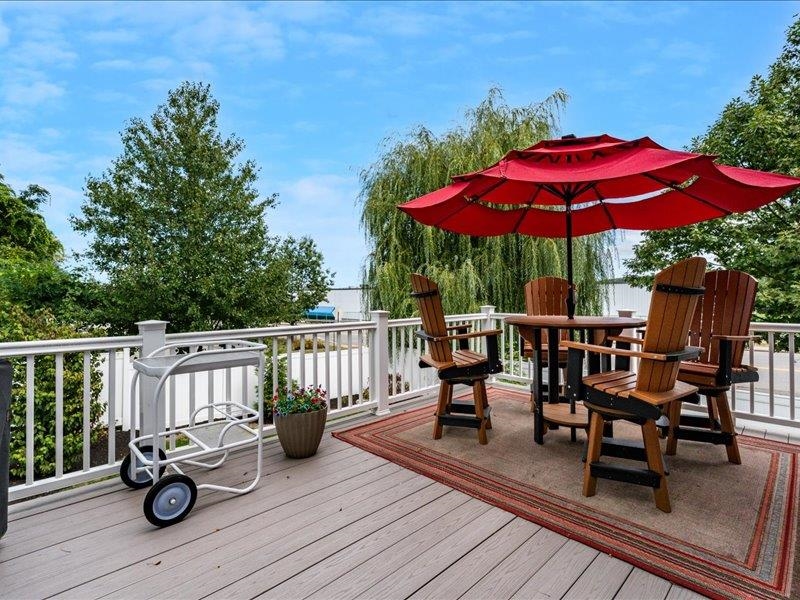 Deck Overlooking Fenced-In Yard 24101678