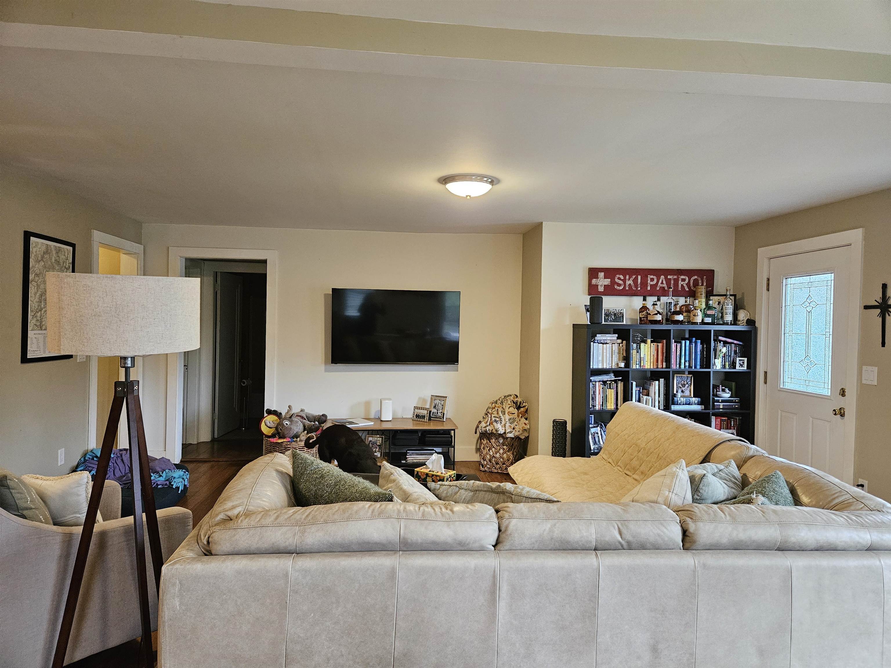 View from dining room into living room