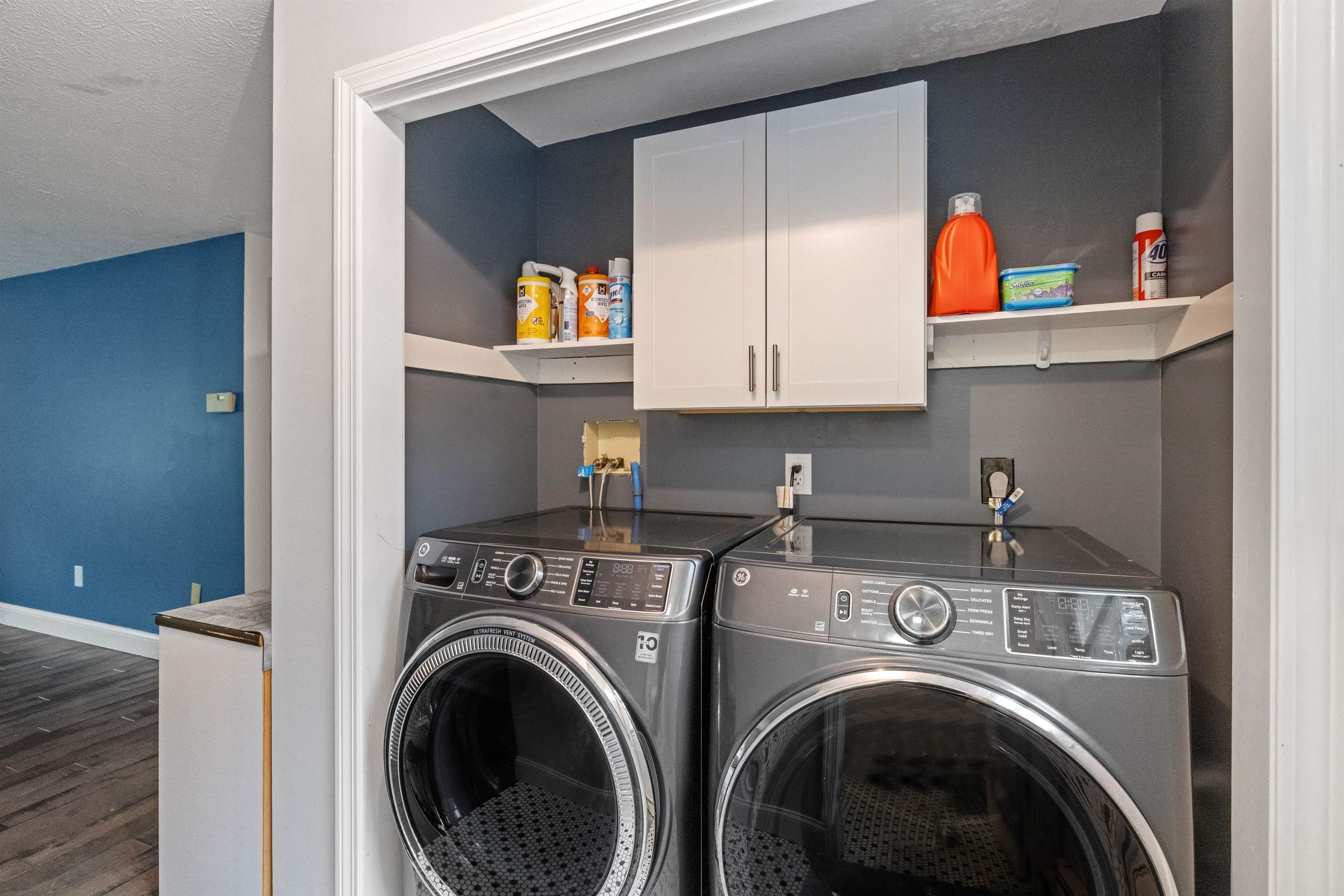 Washer and dryer on first floor
