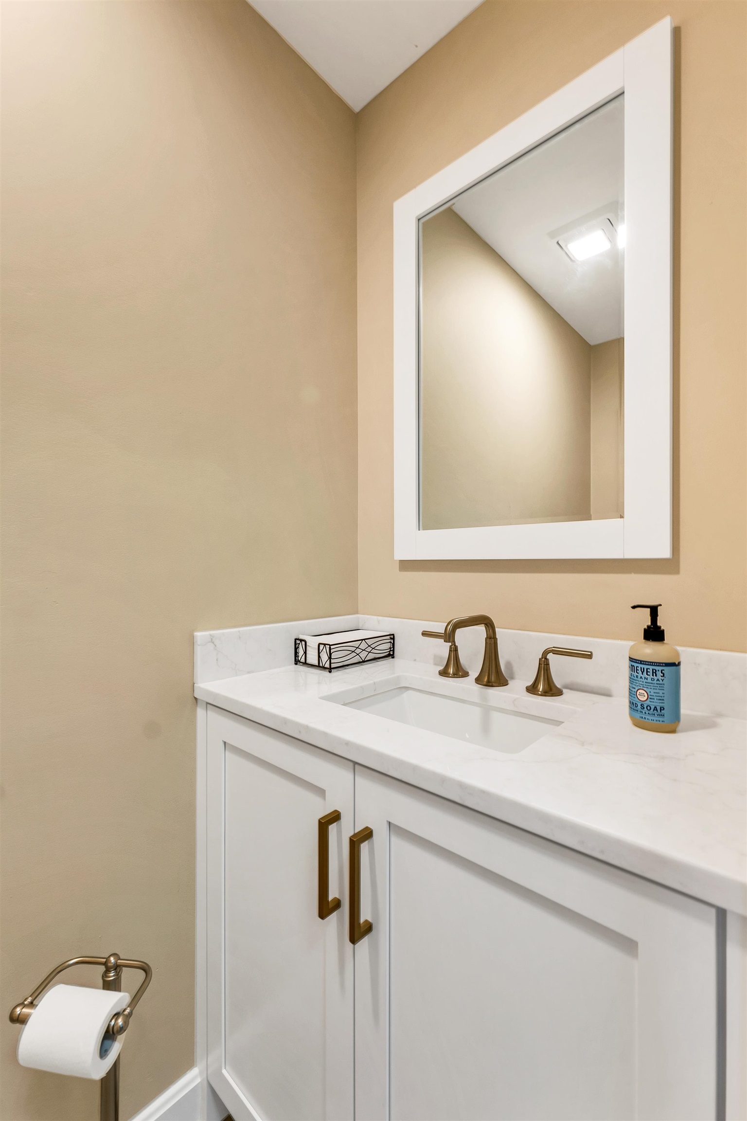 first floor powder room