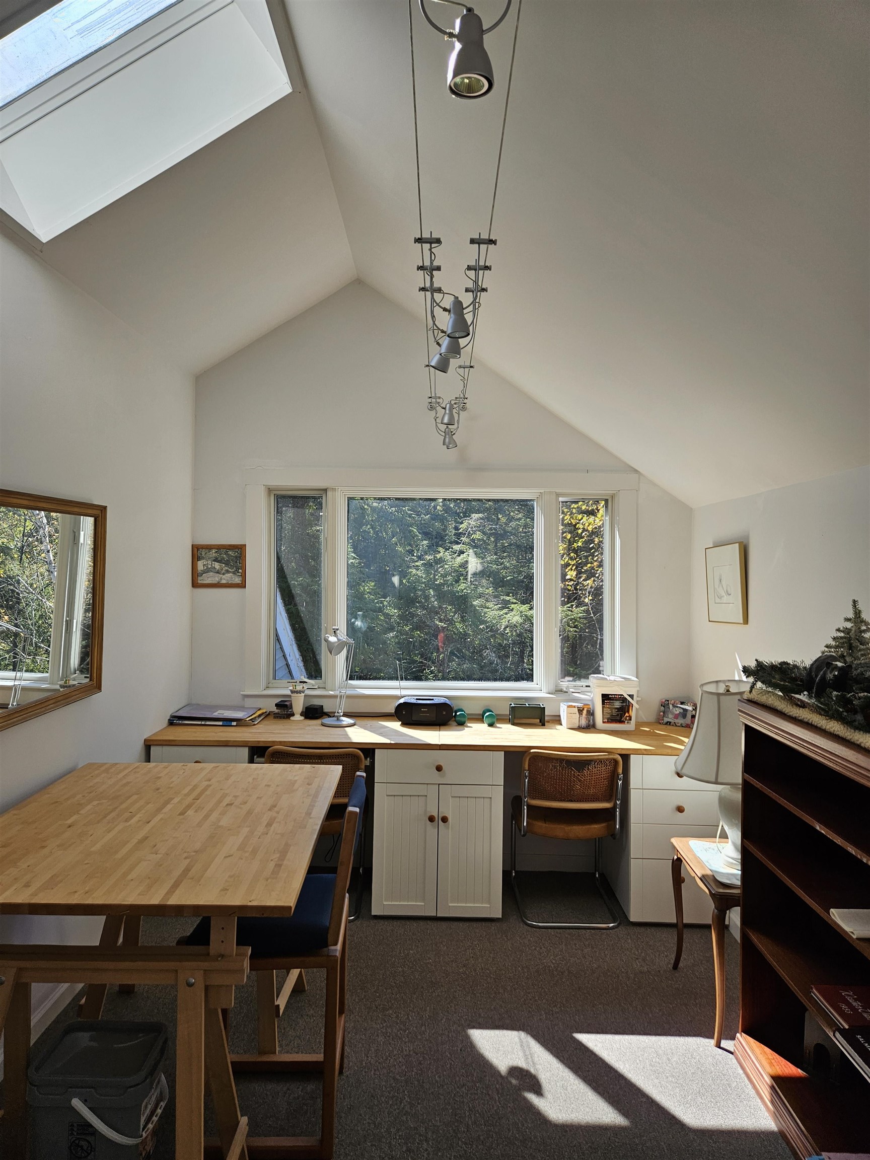 Studio off 2nd bedroom with cathedral ceiling