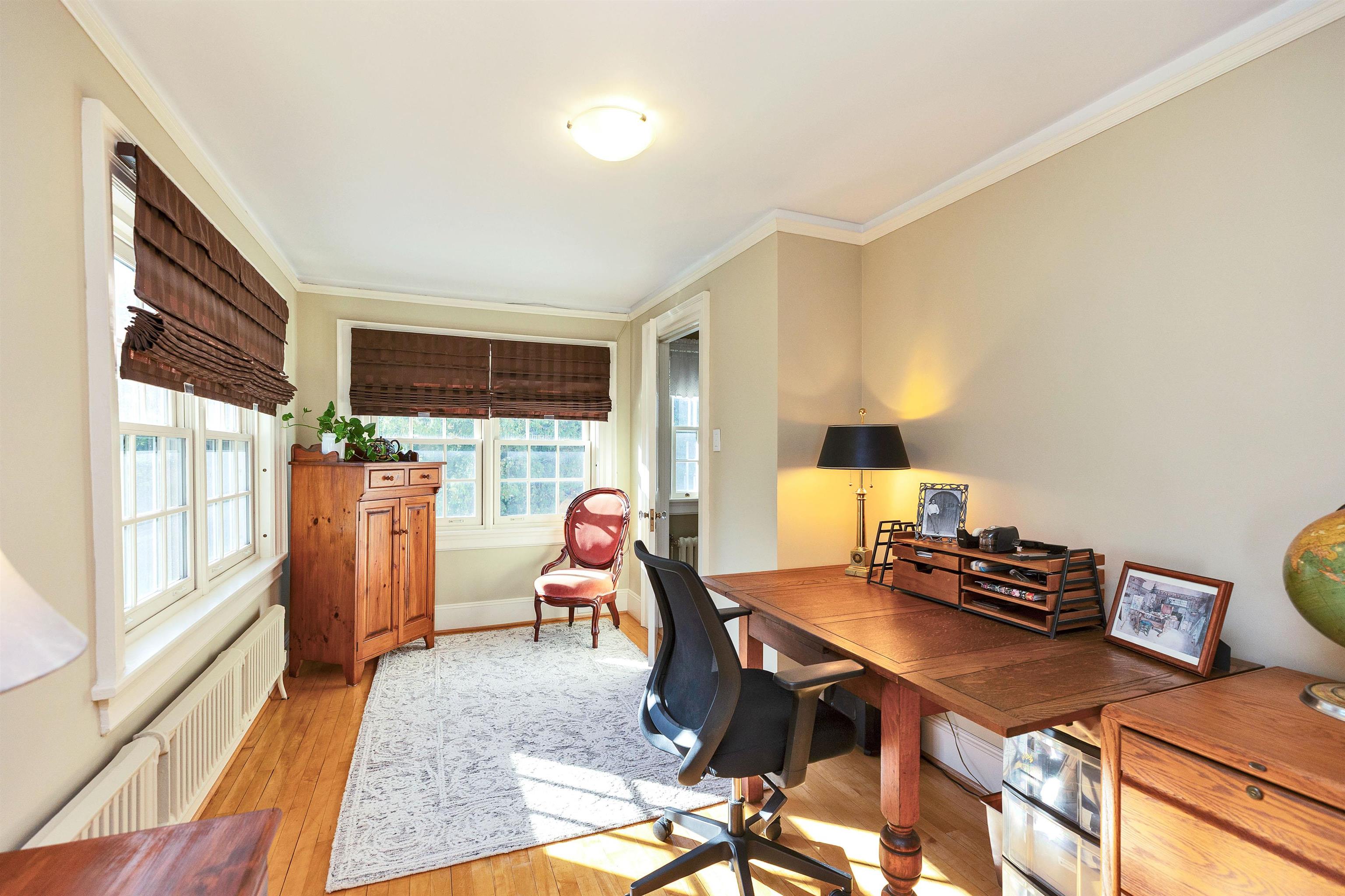 Office overlooking backyard
