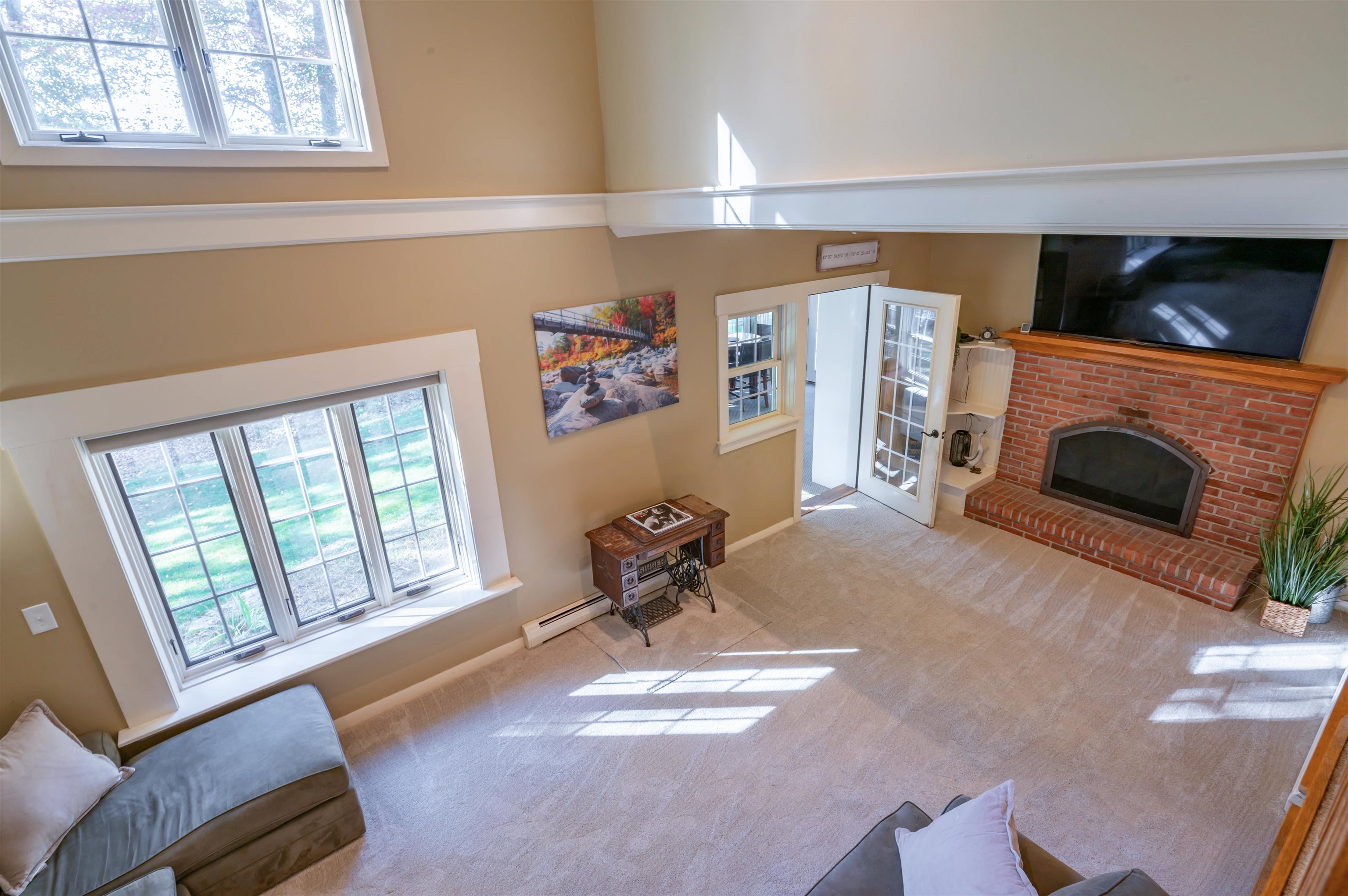 Looking down to Living Room from Balcony