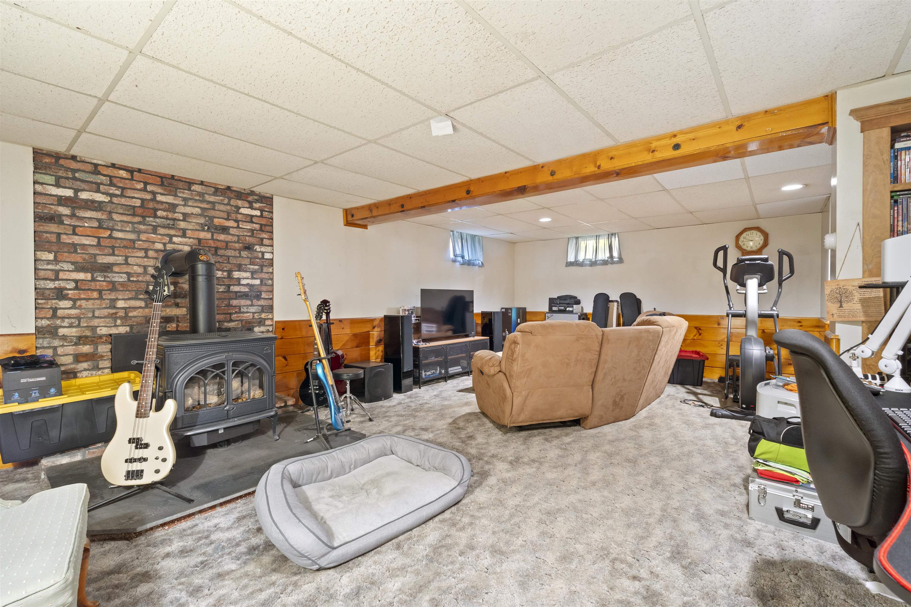 Finished Basement with bar