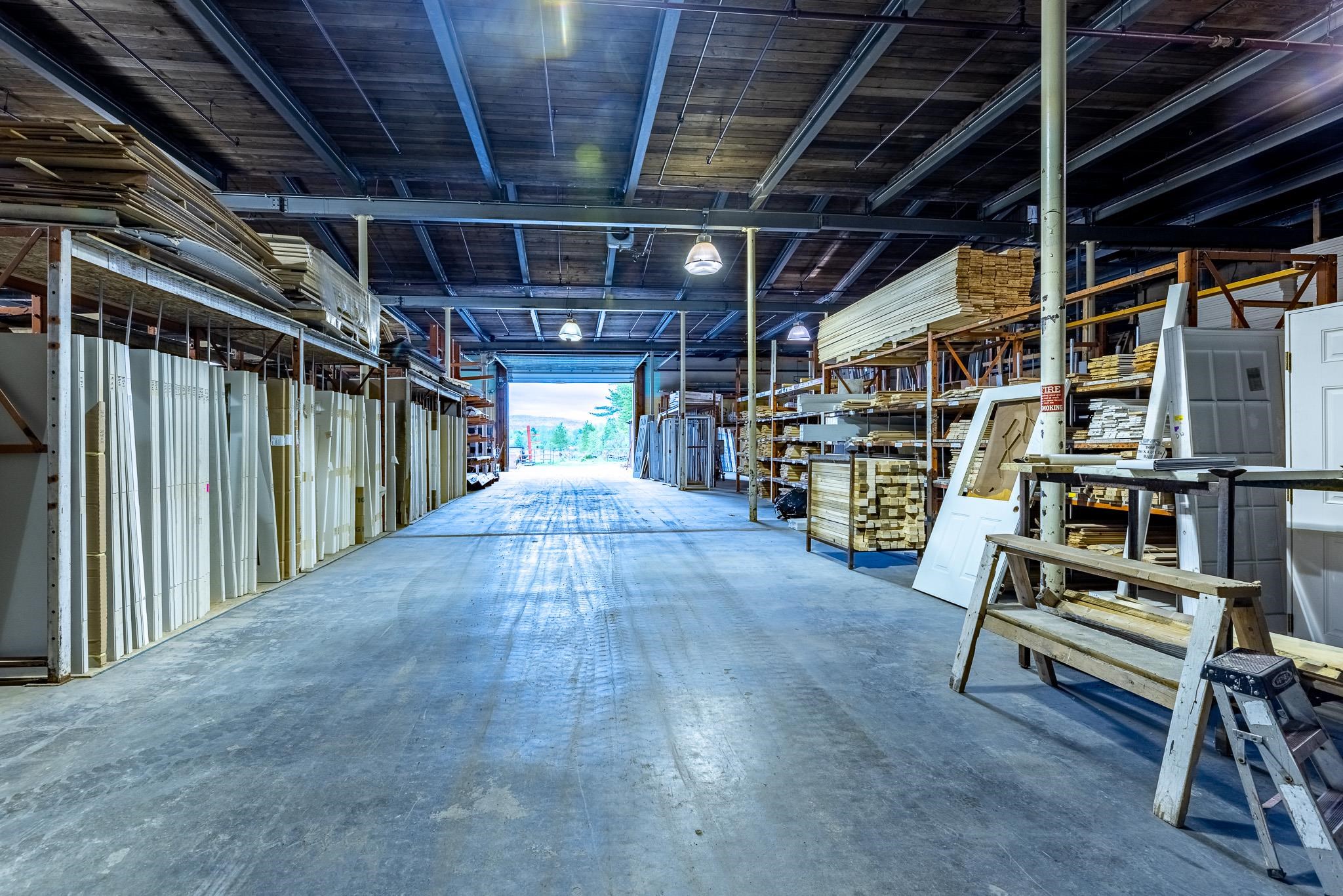 Warehouse building show ramped access at back