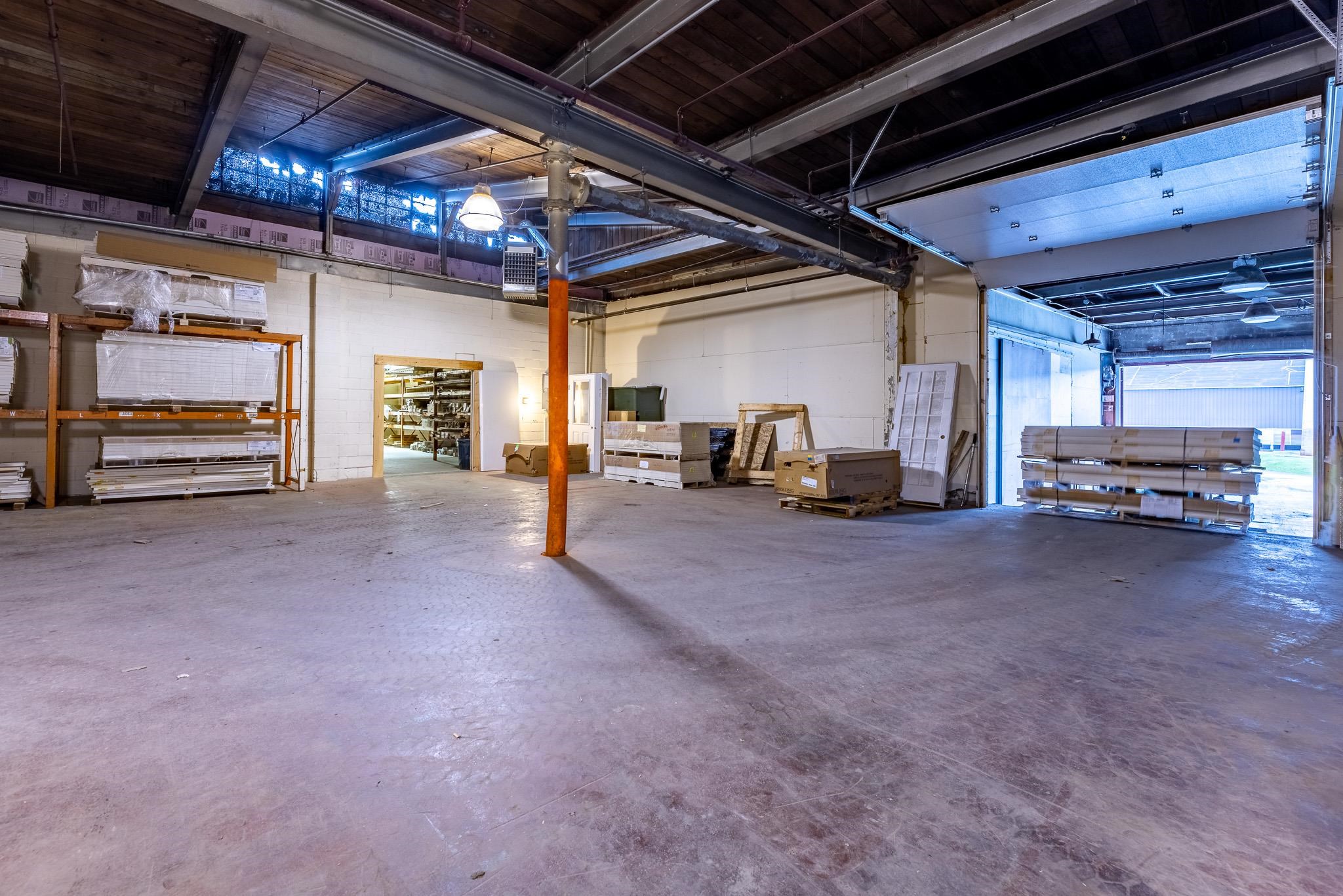 Warehouse showing covered loading dock