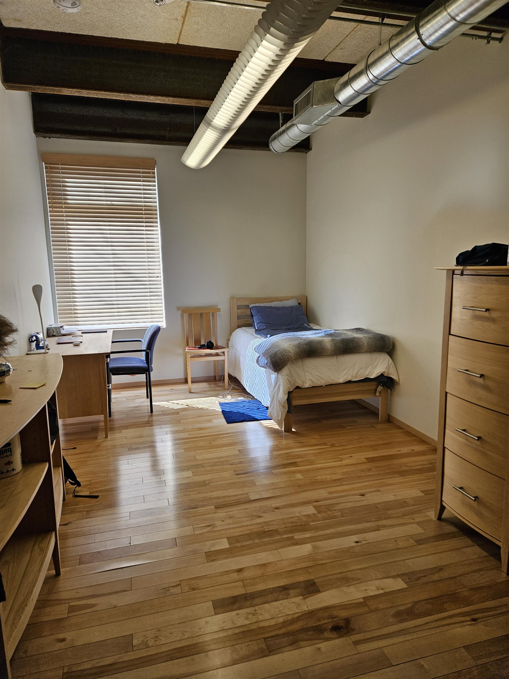 Second bedroom with hardwood floors