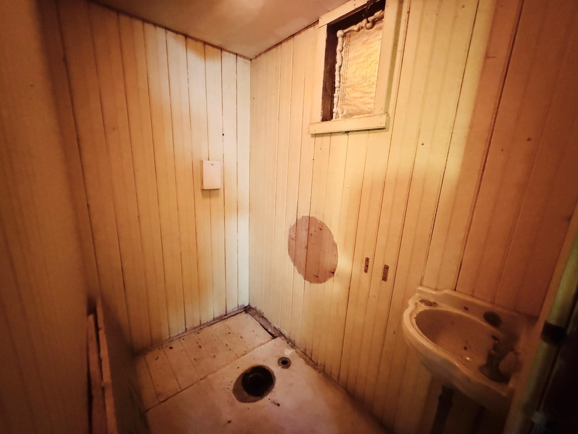 2 old half bath in basement