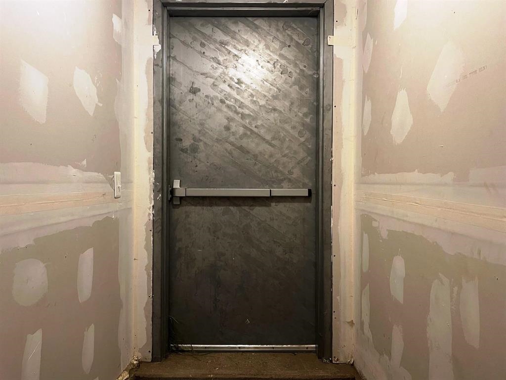 exit to back of property from basement new door 2018