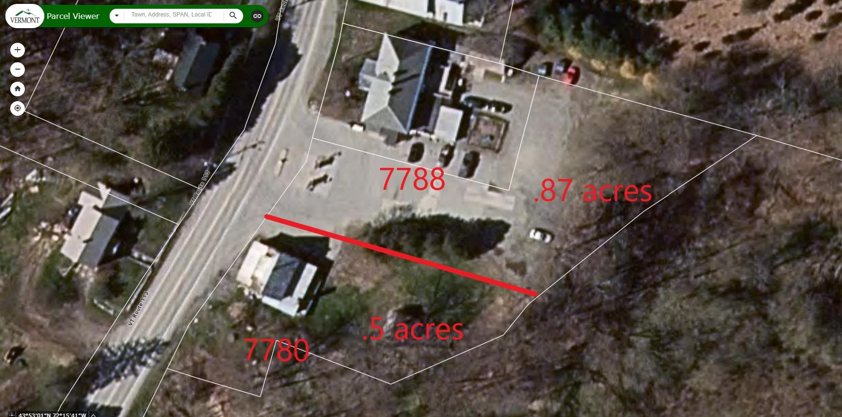 Property is adjacent to Baker